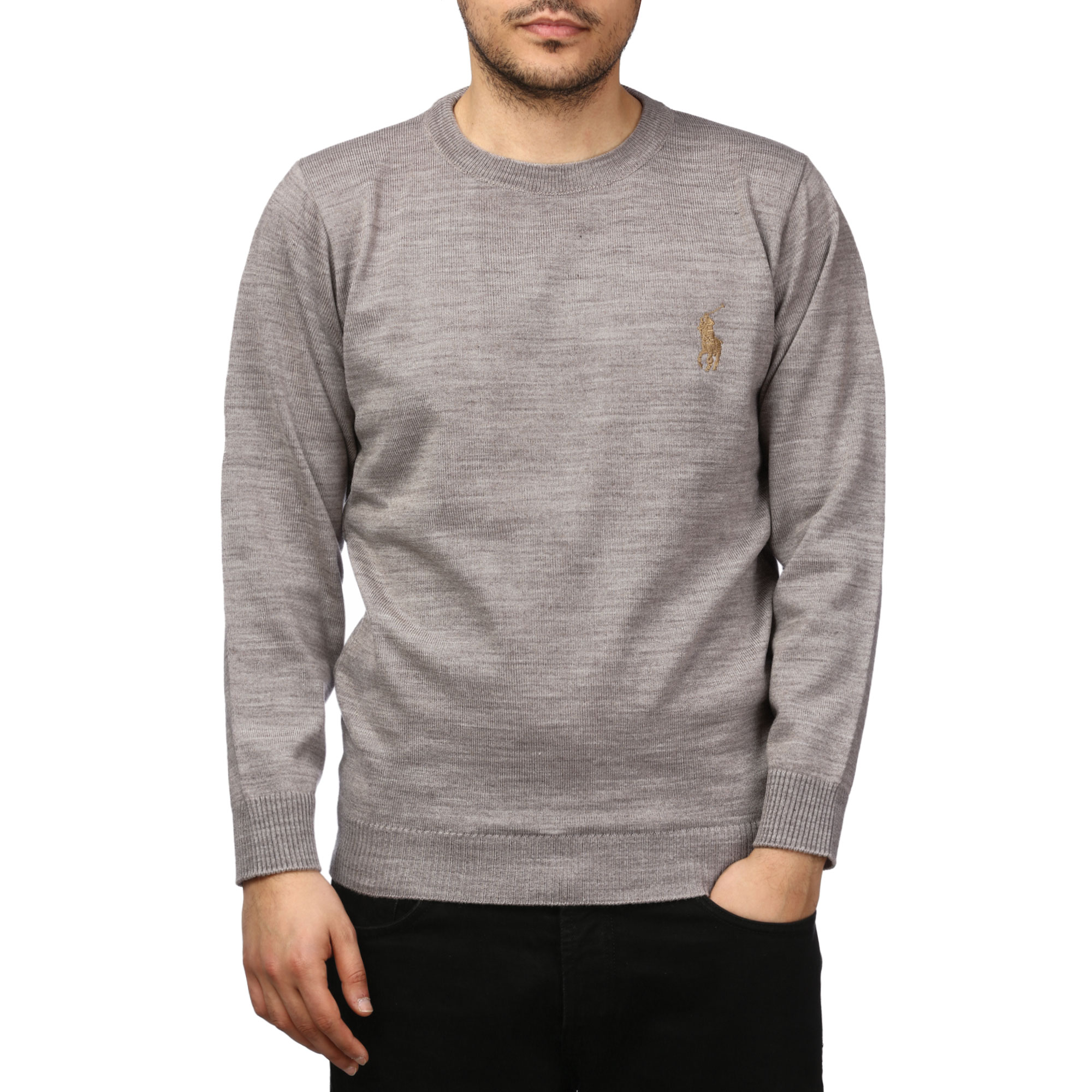 پلیور بافت یقه گرد مردانه مدل 6598518