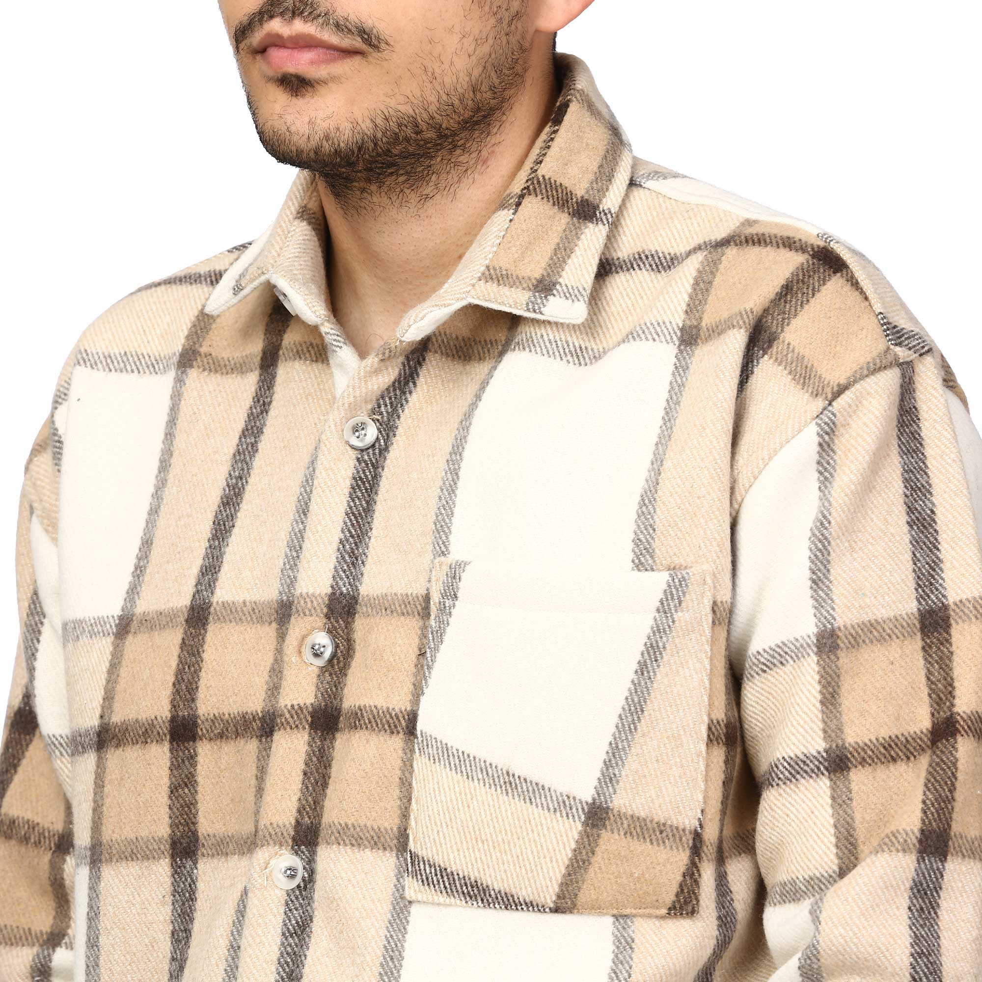 پیراهن پشمی ضخیم مردانه مدل 6203867