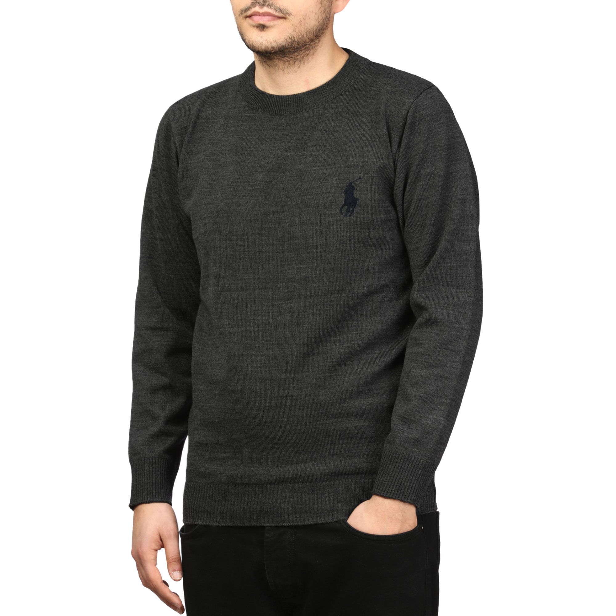 پلیور بافت یقه گرد مردانه مدل 6598522