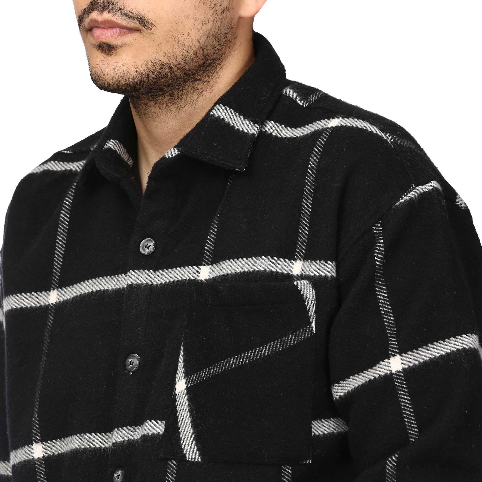 پیراهن پشمی ضخیم مردانه مدل 6203865