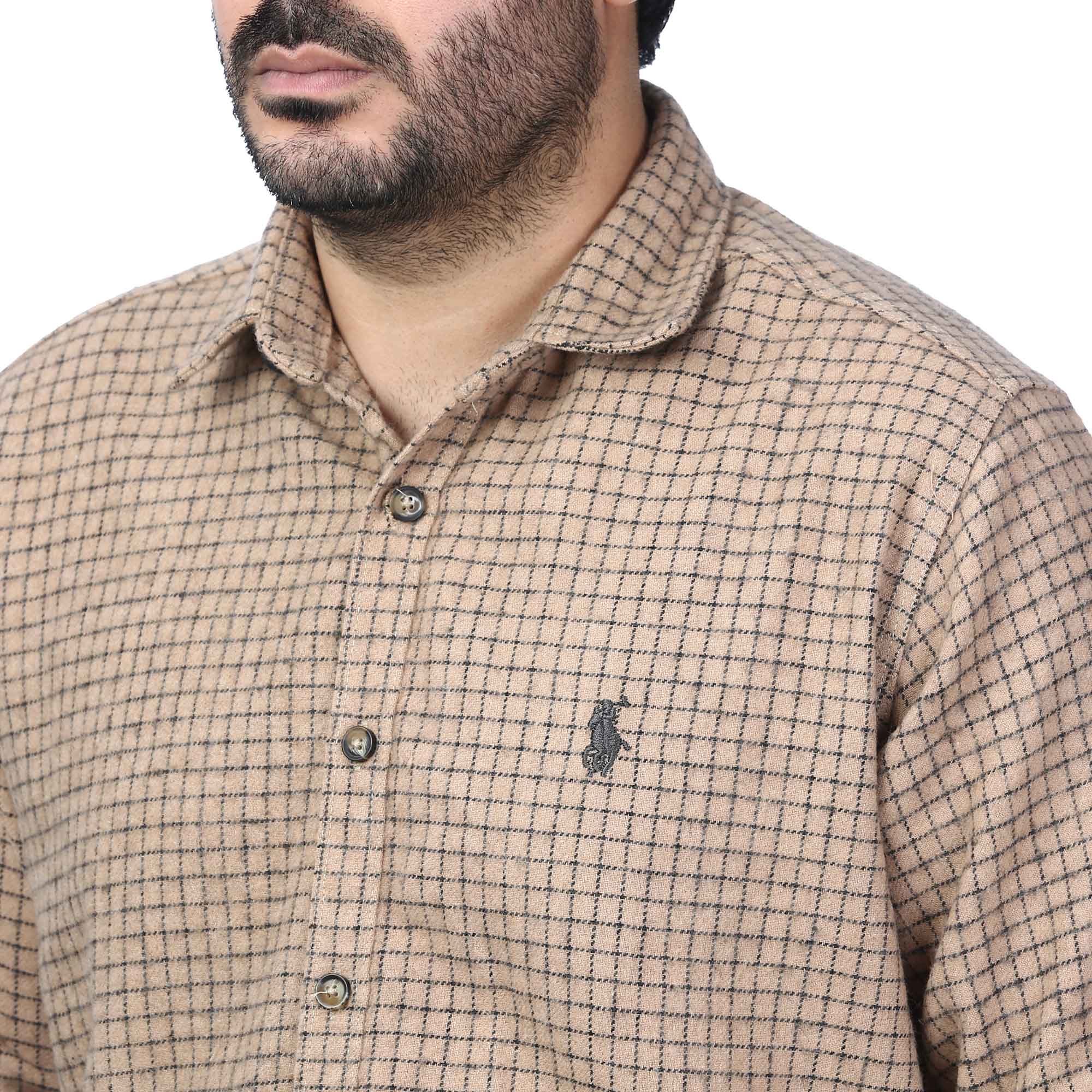 پیراهن آستین بلند پشمی مردانه مدل 6103899