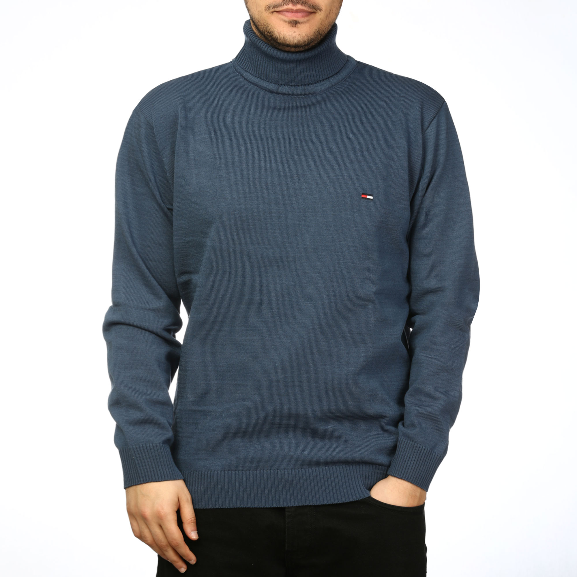 پلیور بافت یقه اسکی مردانه مدل 689854