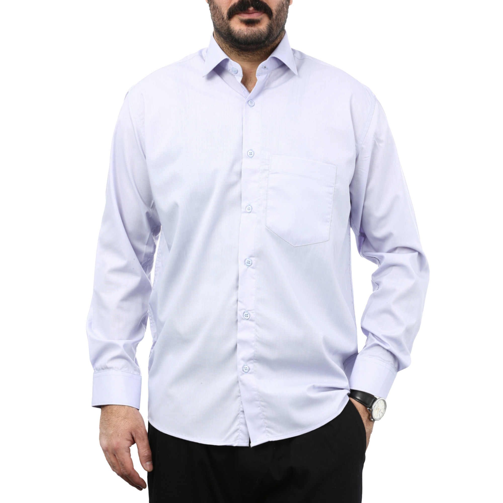 پیراهن جعبه‌ای ساده مردانه کارا مدل 38402191