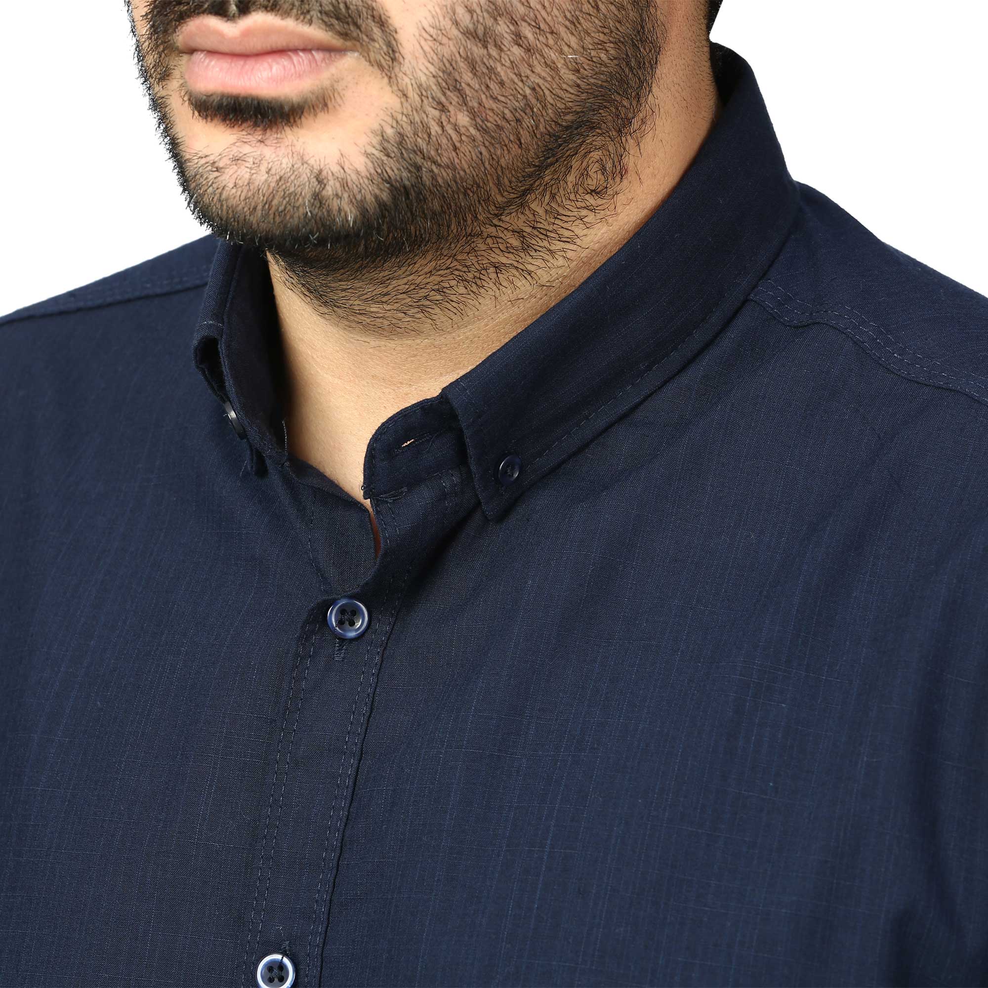 پیراهن آستین بلند لینن مردانه مدل 6105910