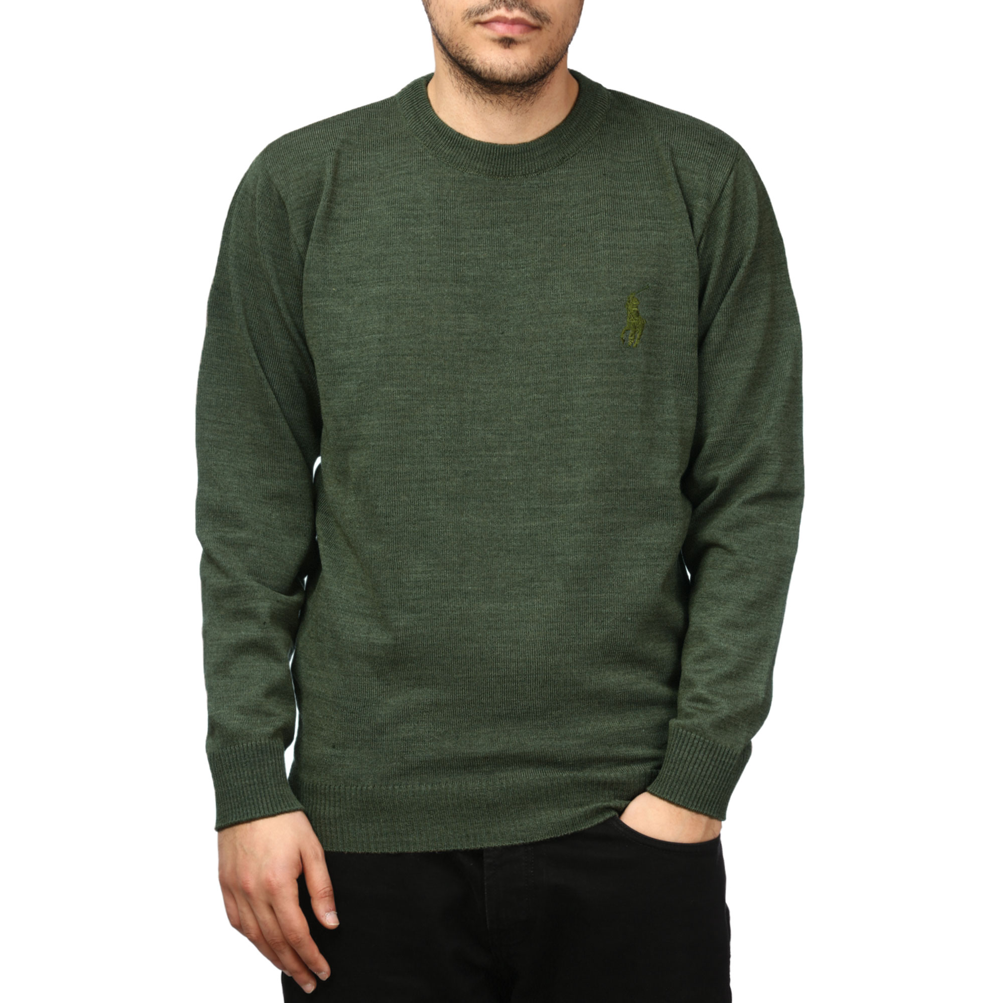 پلیور بافت یقه گرد مردانه مدل 6598513