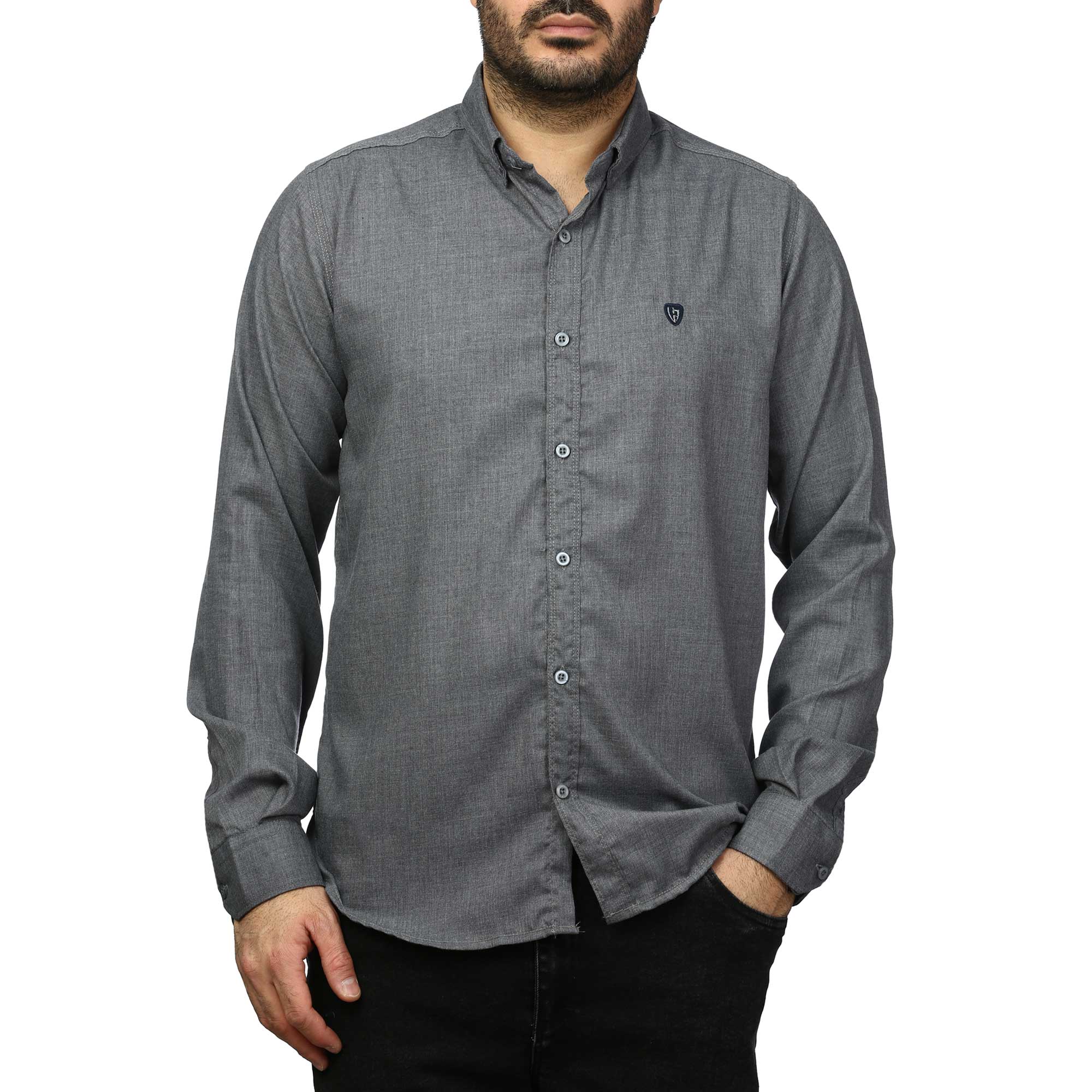 پیراهن آستین بلند ساده مردانه مدل 61029153