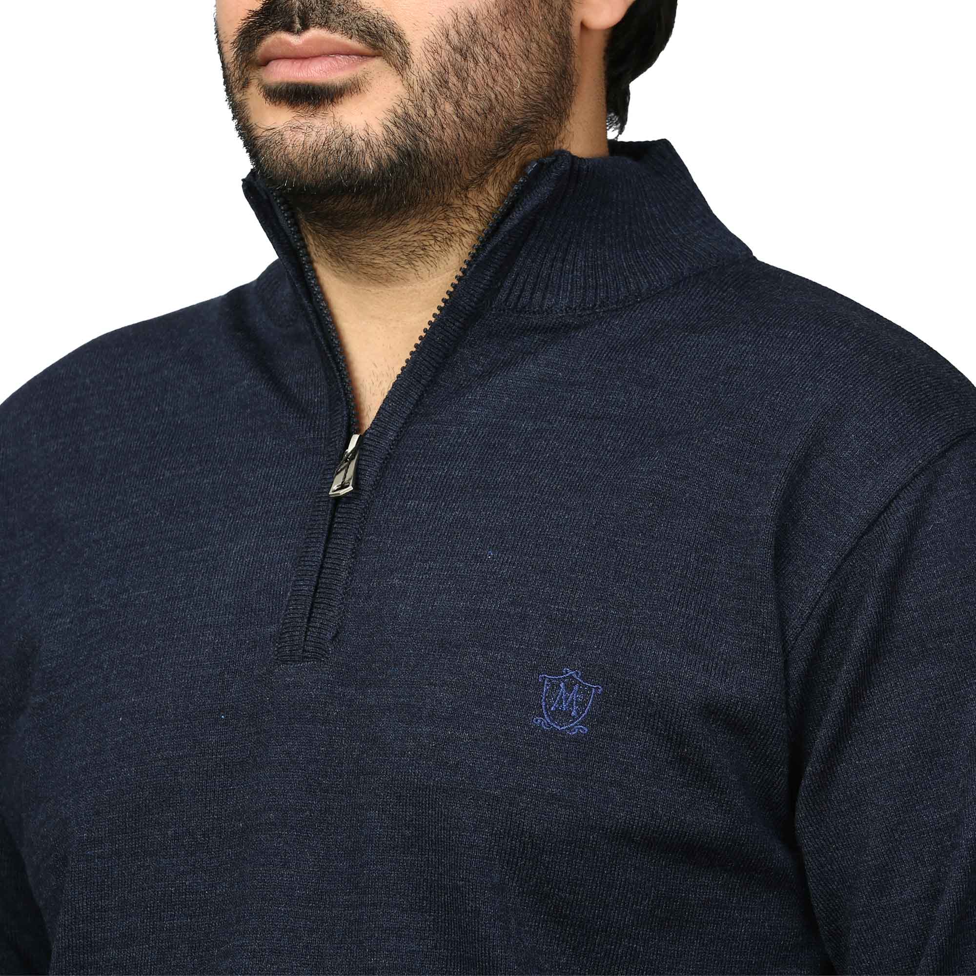 پلیور بافت یقه نیم زیپ ماراتن مدل 1719854