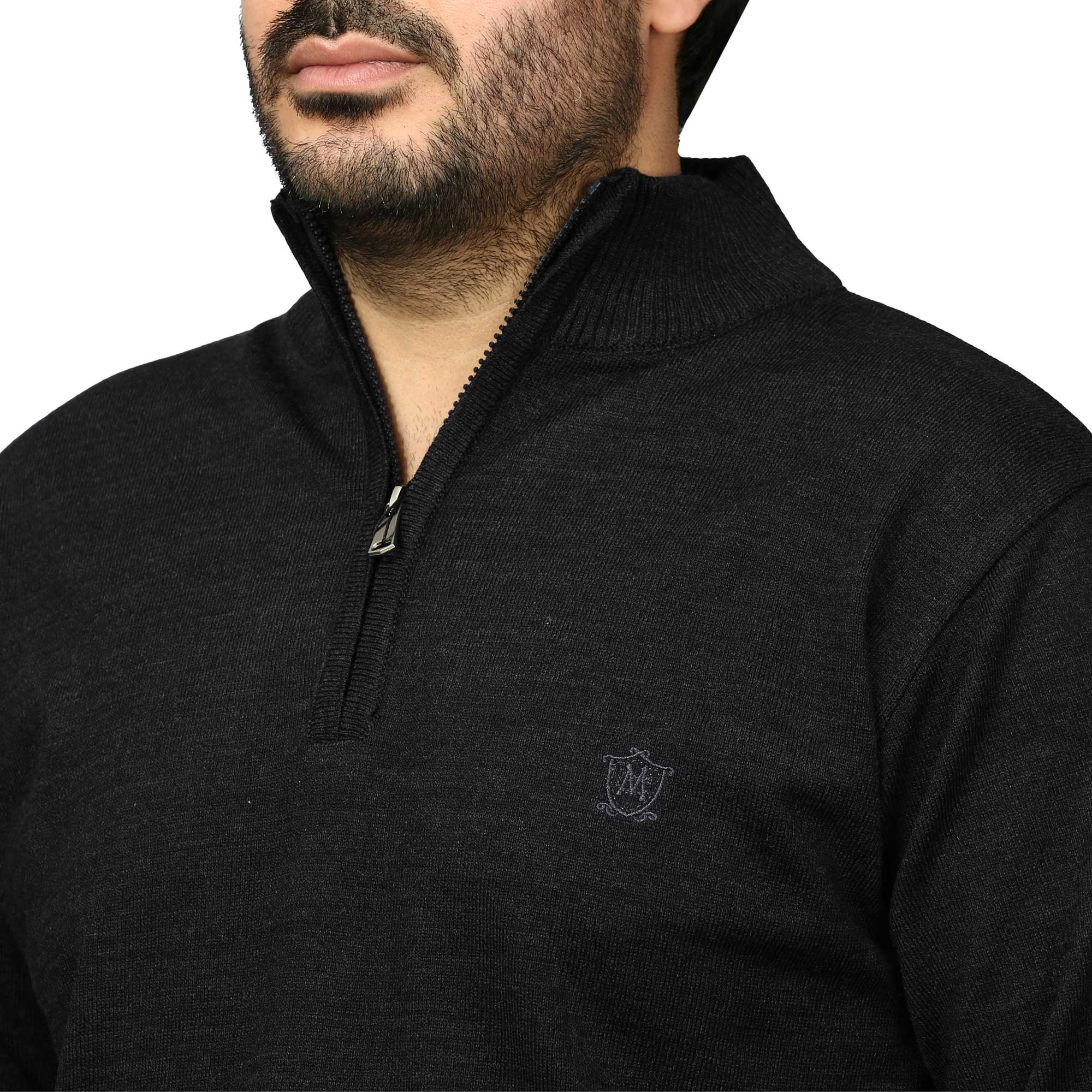 پلیور بافت یقه نیم زیپ ماراتن مدل 1719858