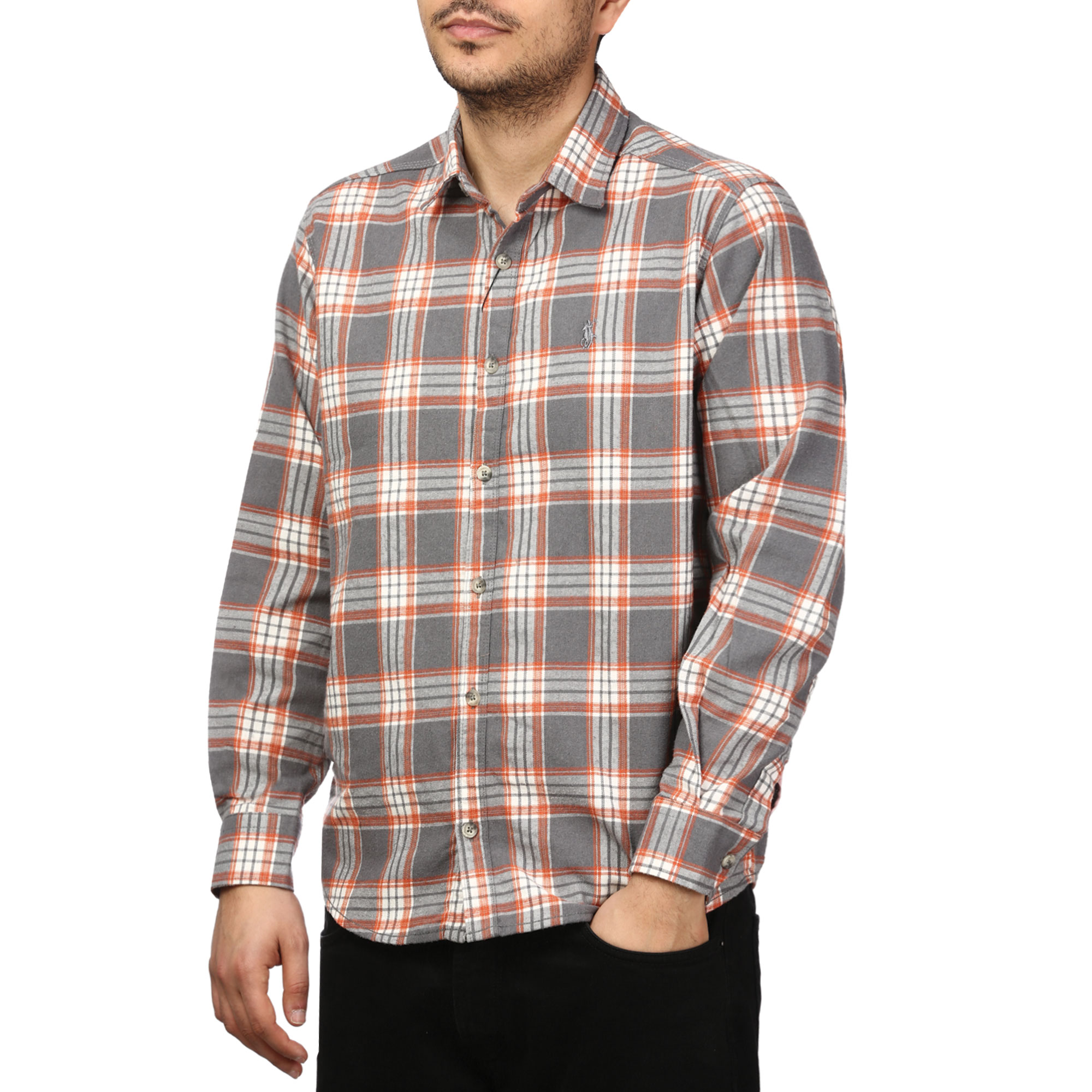 پیراهن آستین بلند پشمی مردانه مدل 61038101