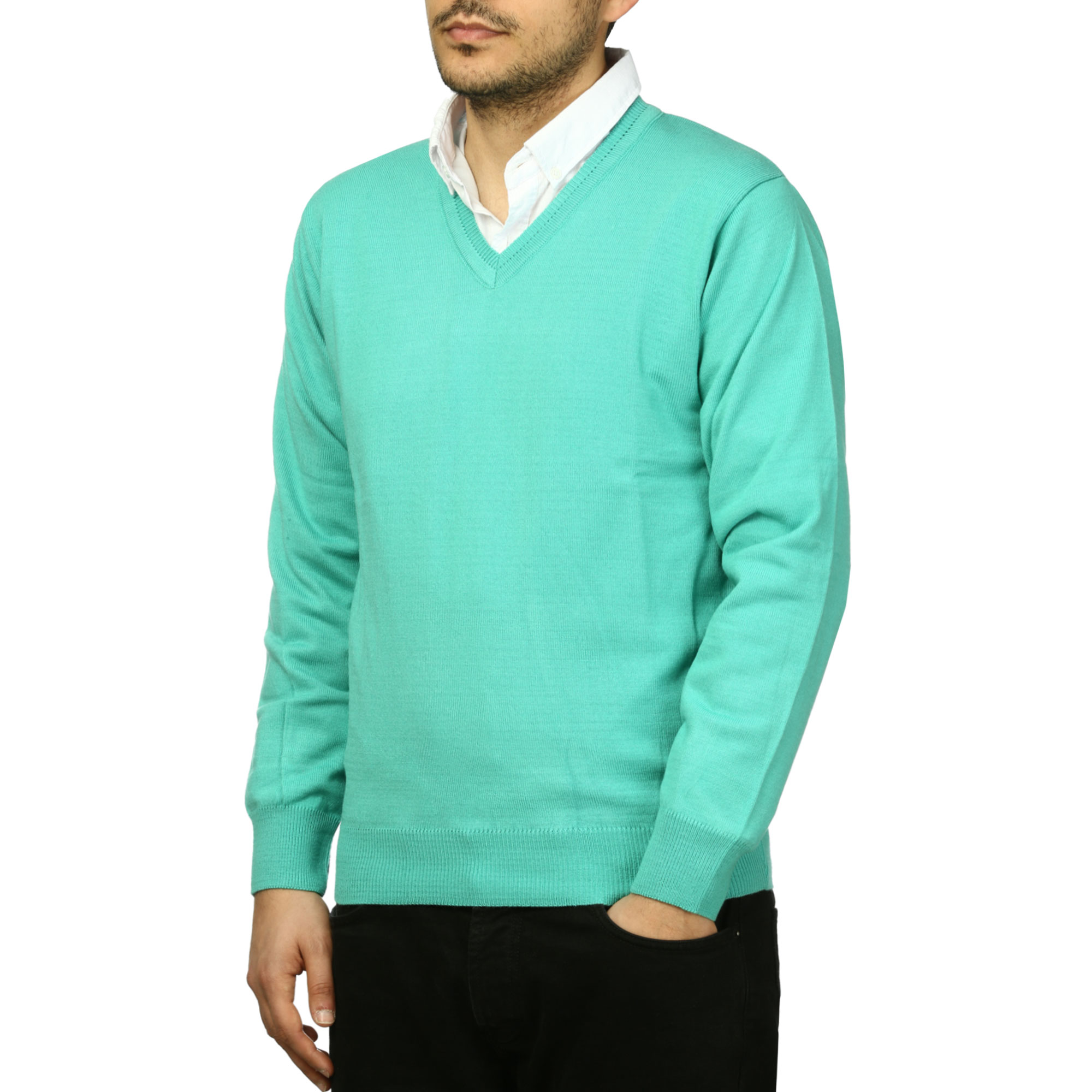 پلیور بافت یقه هفت مردانه ماراتن مدل 1769858