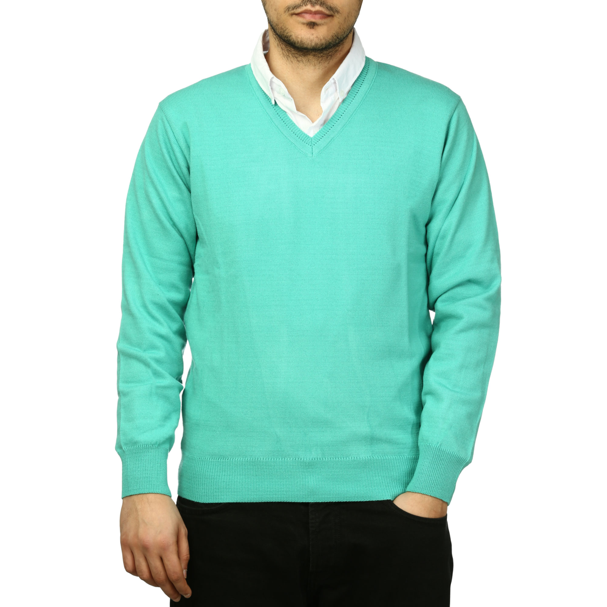 پلیور بافت یقه هفت مردانه ماراتن مدل 1769858