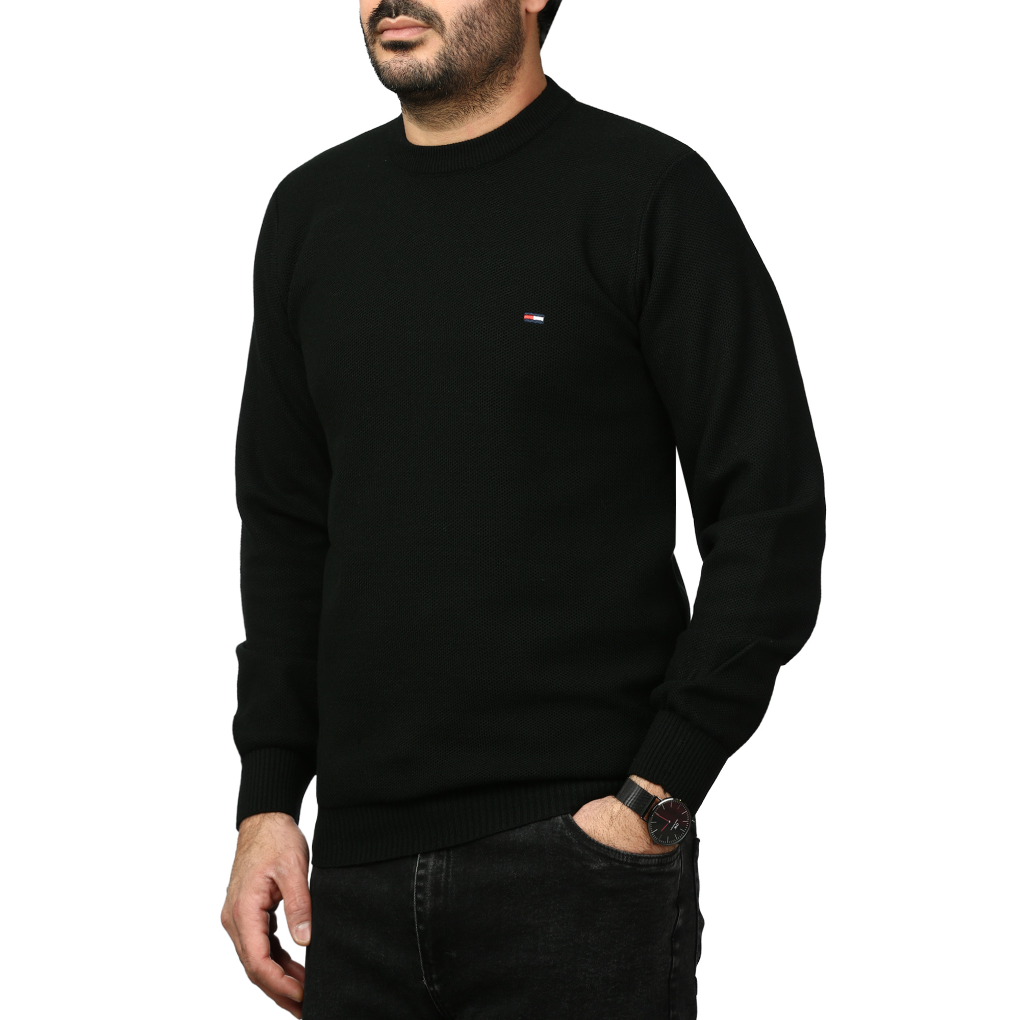 پلیور بافت فندقی مردانه مدل 659858