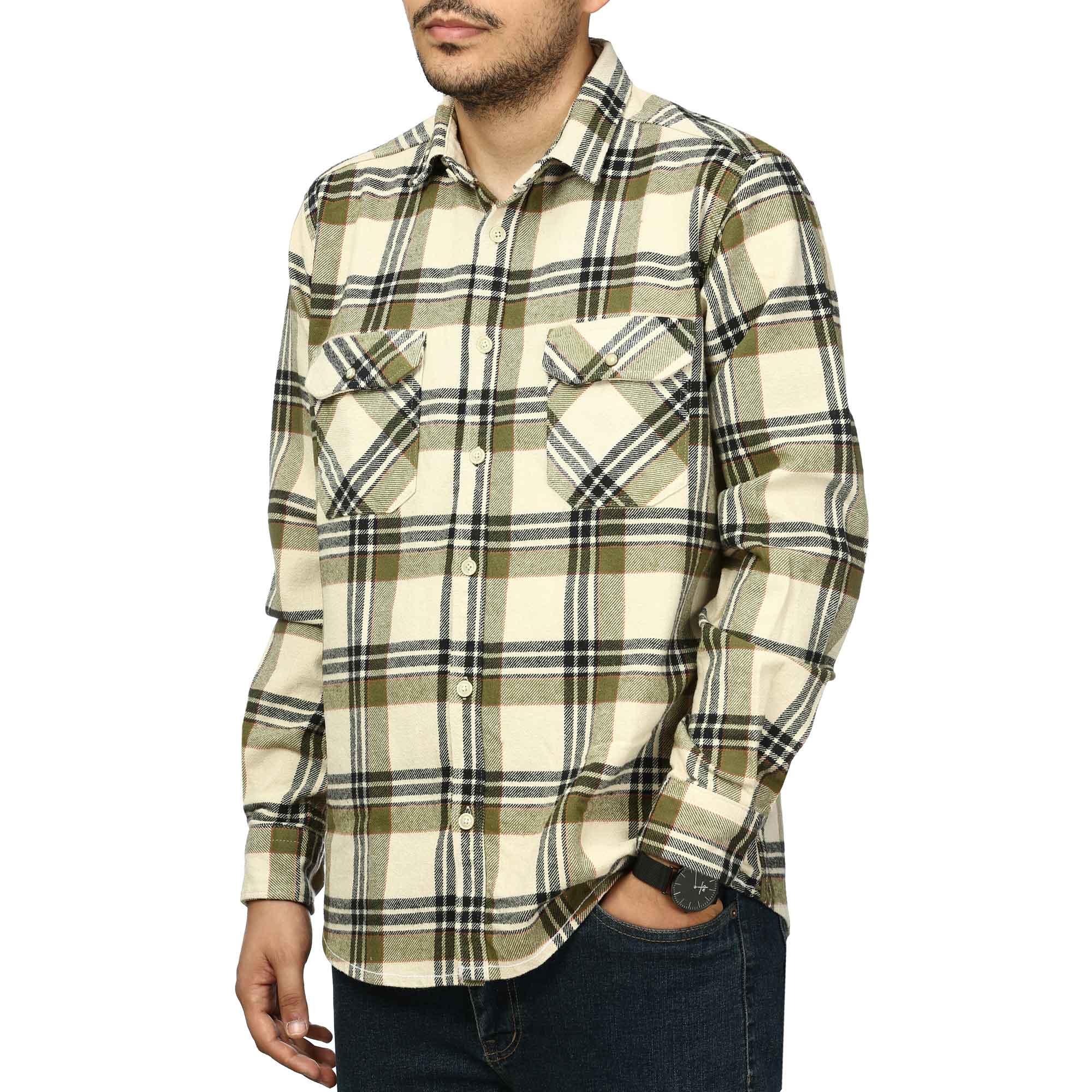 پیراهن آستین بلند پشمی مردانه مدل 6103891