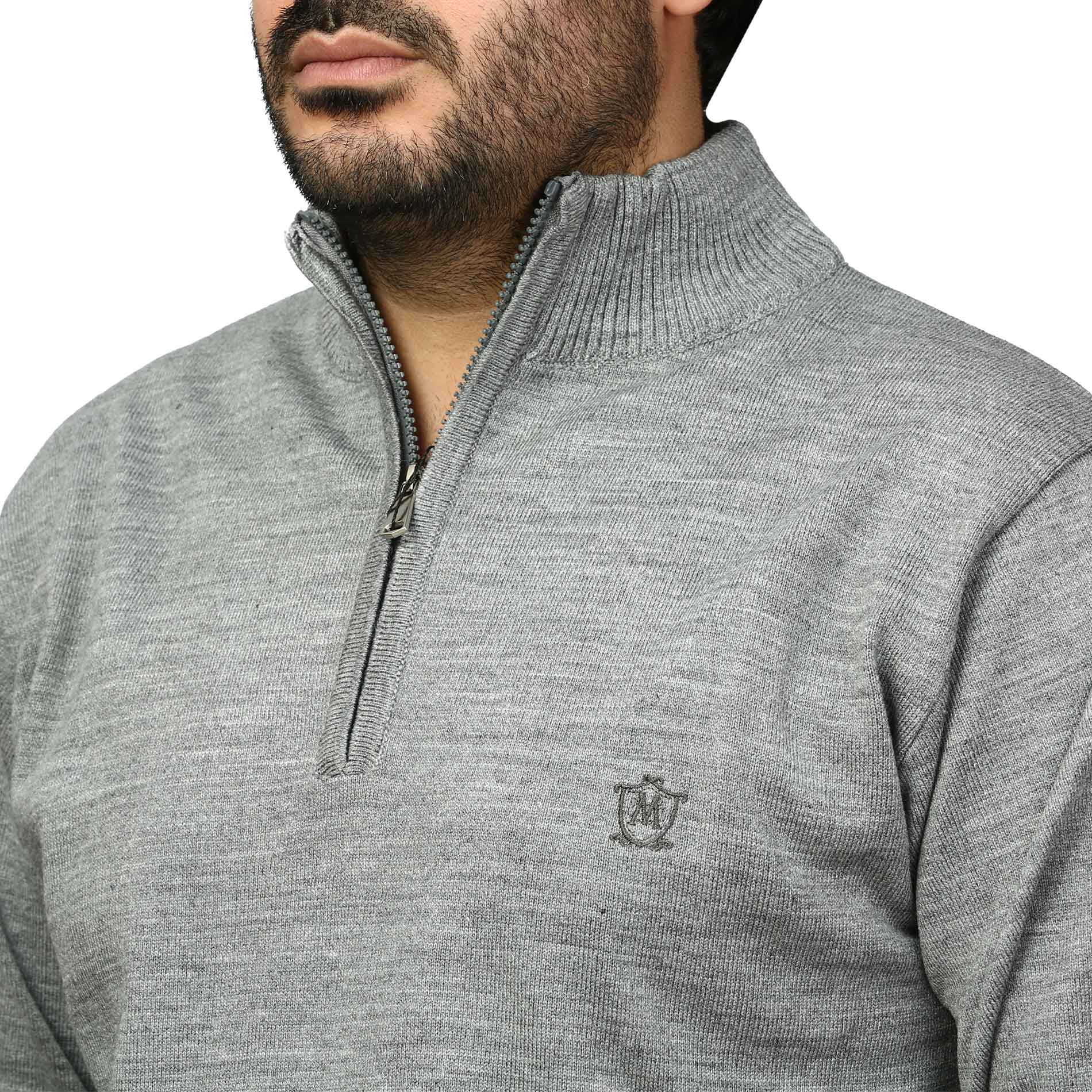 پلیور بافت یقه نیم زیپ ماراتن مدل 1719857