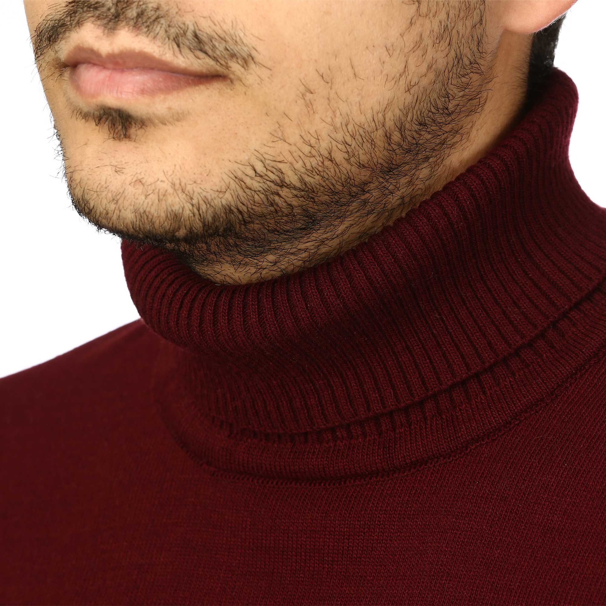 پلیور بافت یقه اسکی مردانه مدل 689856