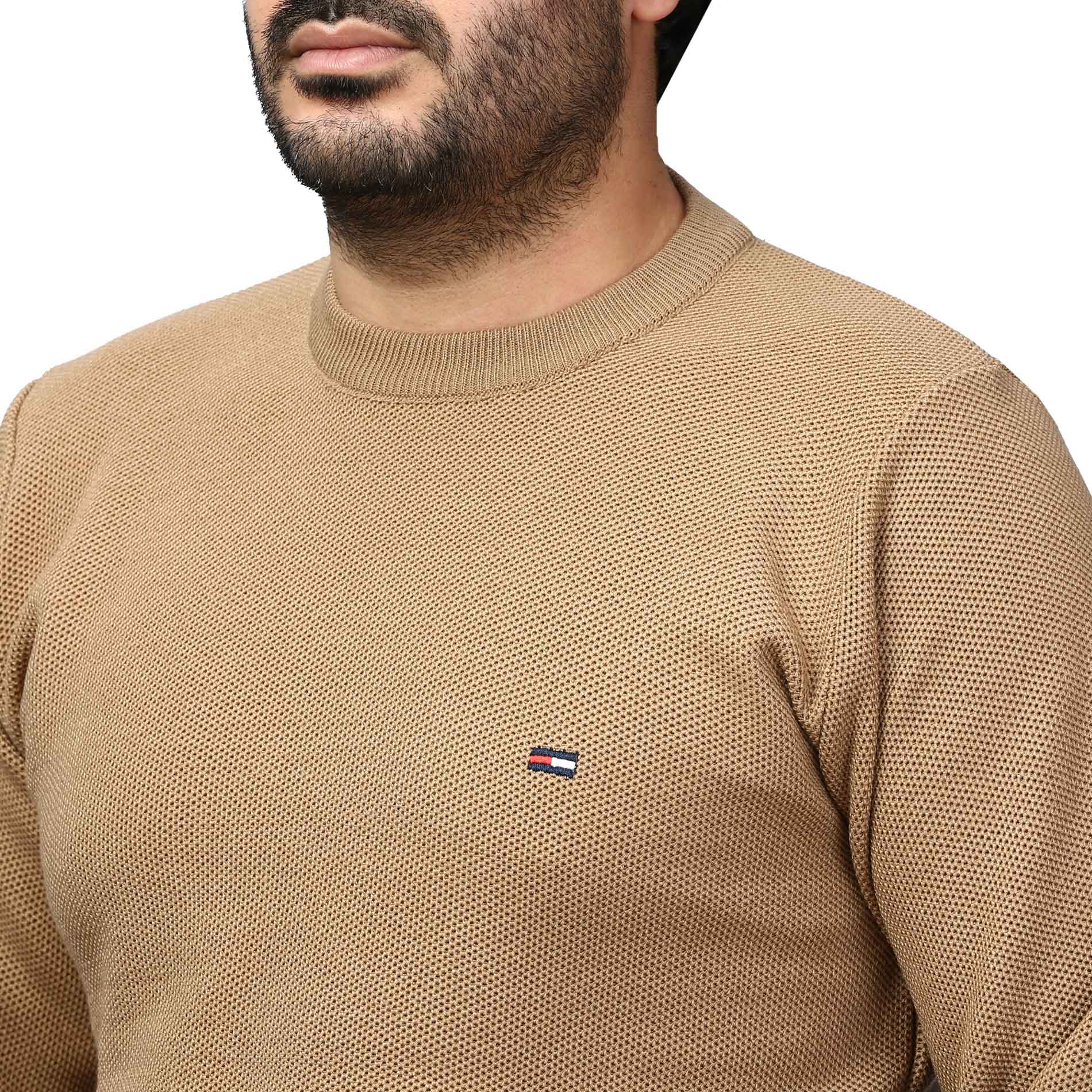 پلیور بافت فندقی مردانه مدل 659855