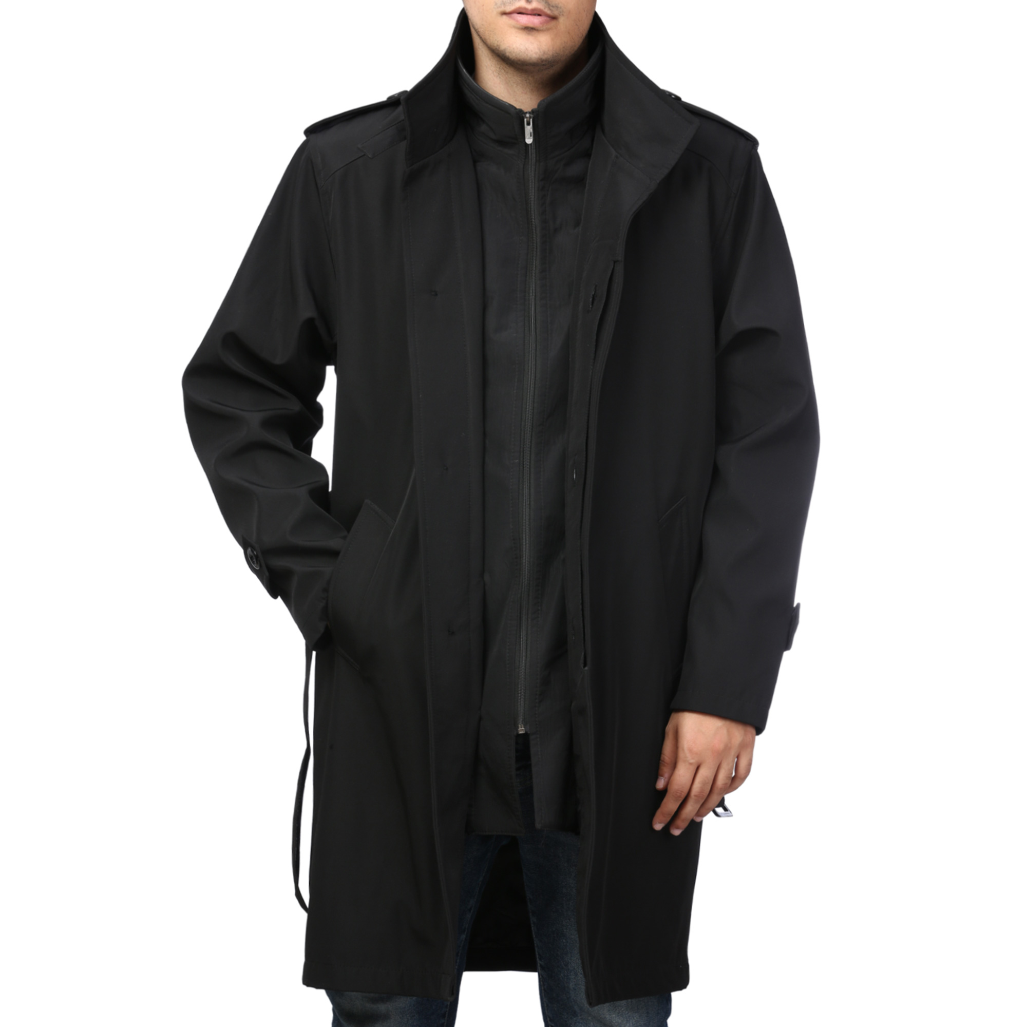 بارانی بلند جلیقه دار مردانه مدل 65761