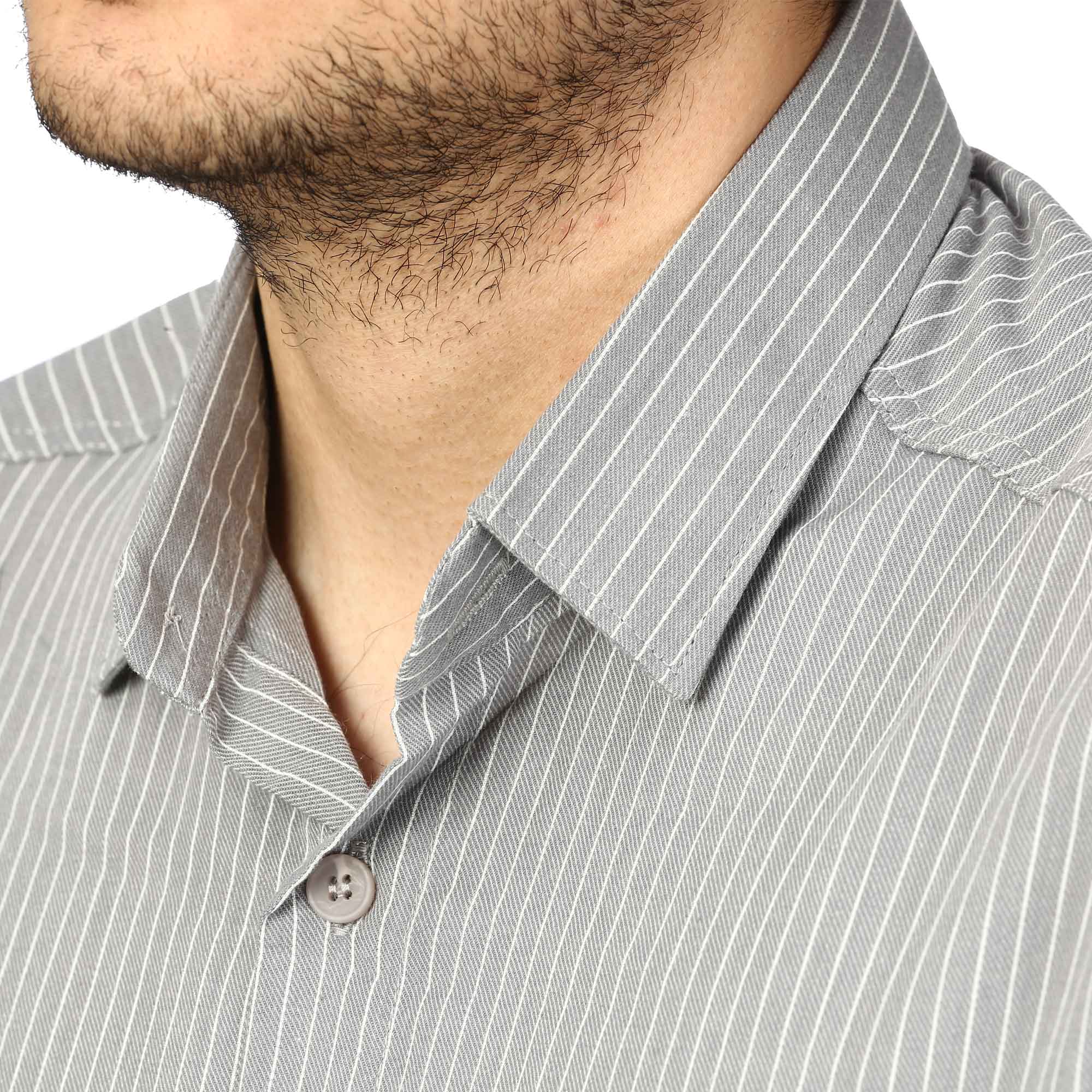 پیراهن آستین بلند راه راه مردانه مدل 620603