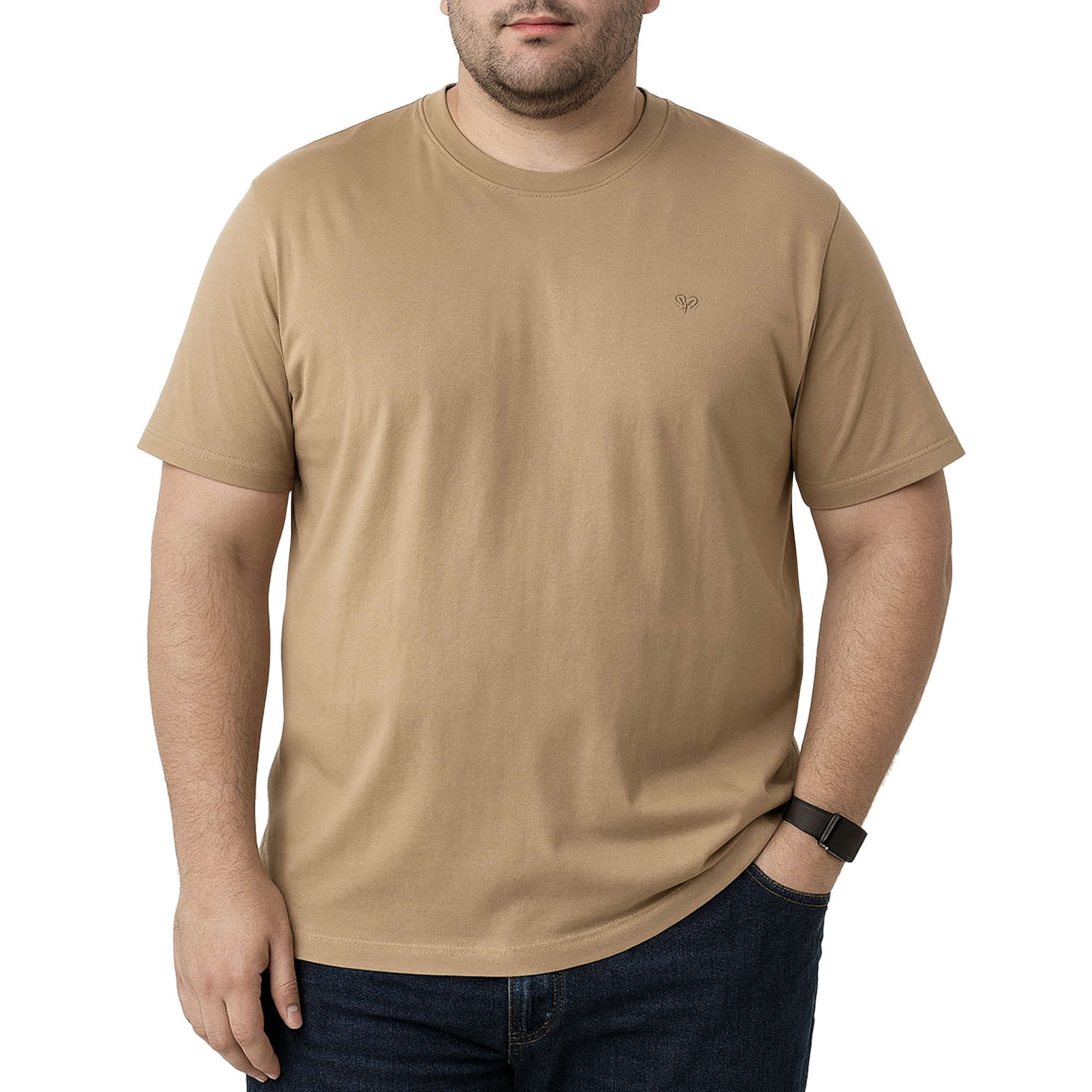 تیشرت آستین کوتاه سایز بزرگ مردانه تن کوک مدل 26518431