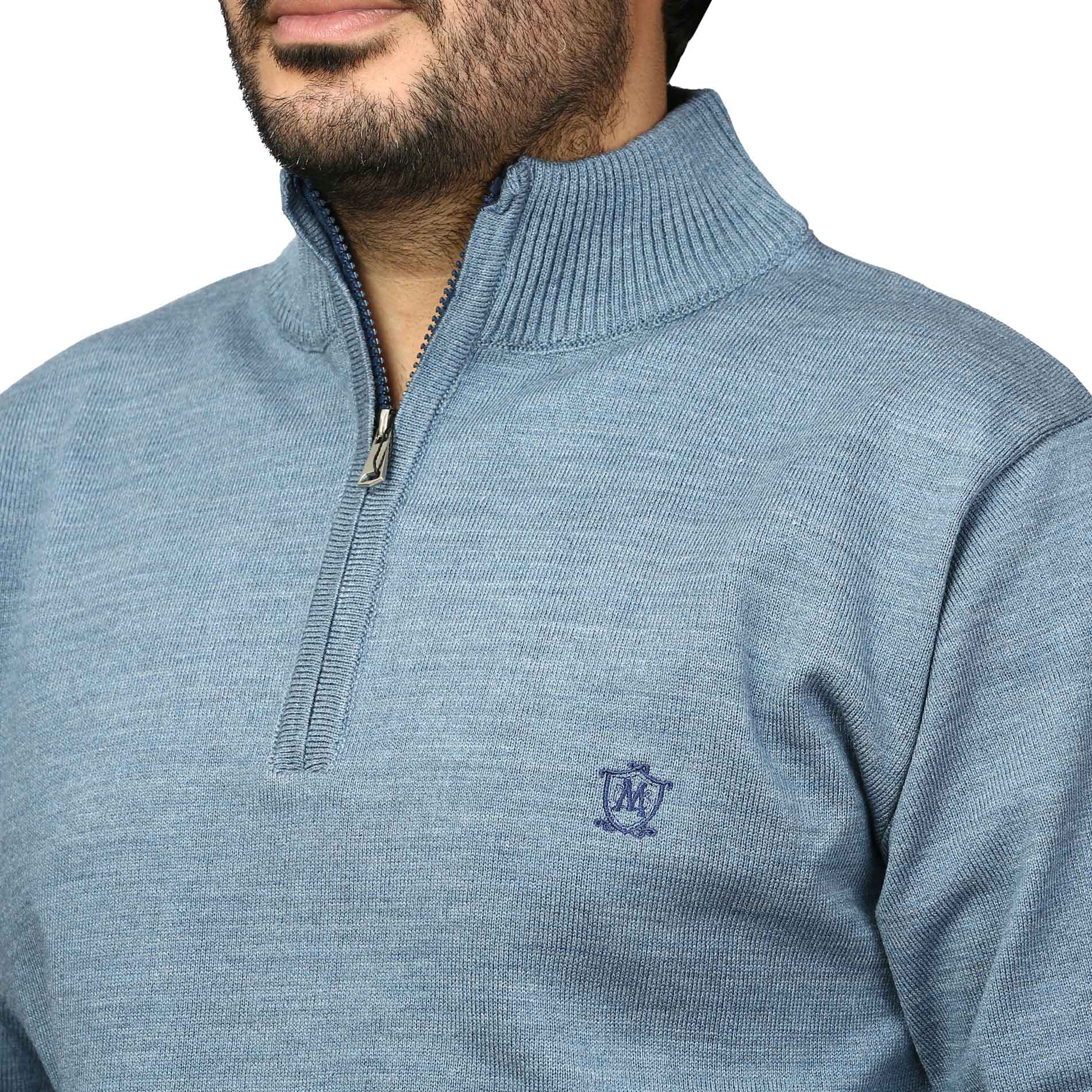 پلیور بافت یقه نیم زیپ ماراتن مدل 1719855