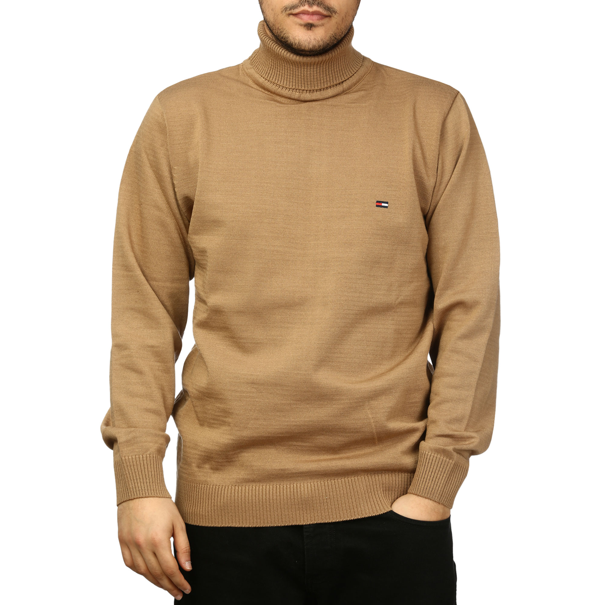 پلیور بافت یقه اسکی مردانه مدل 689855