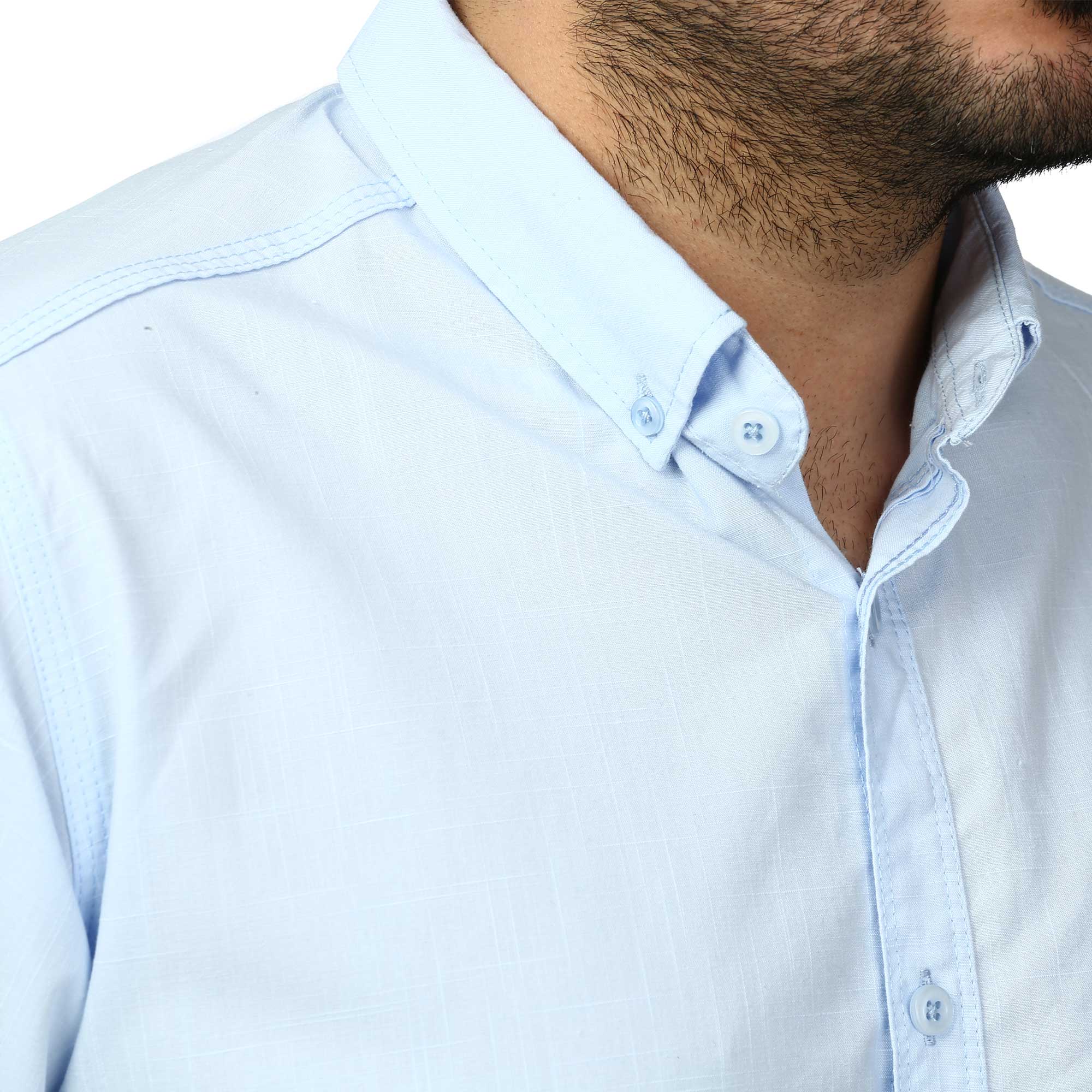 پیراهن آستین بلند لینن مردانه مدل 6105915