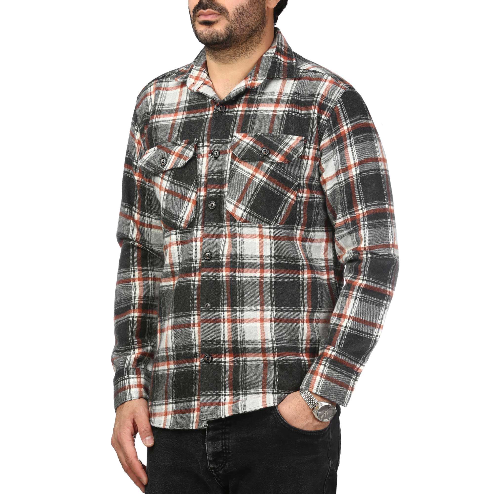 پیراهن پشمی ضخیم مردانه مدل 6203873