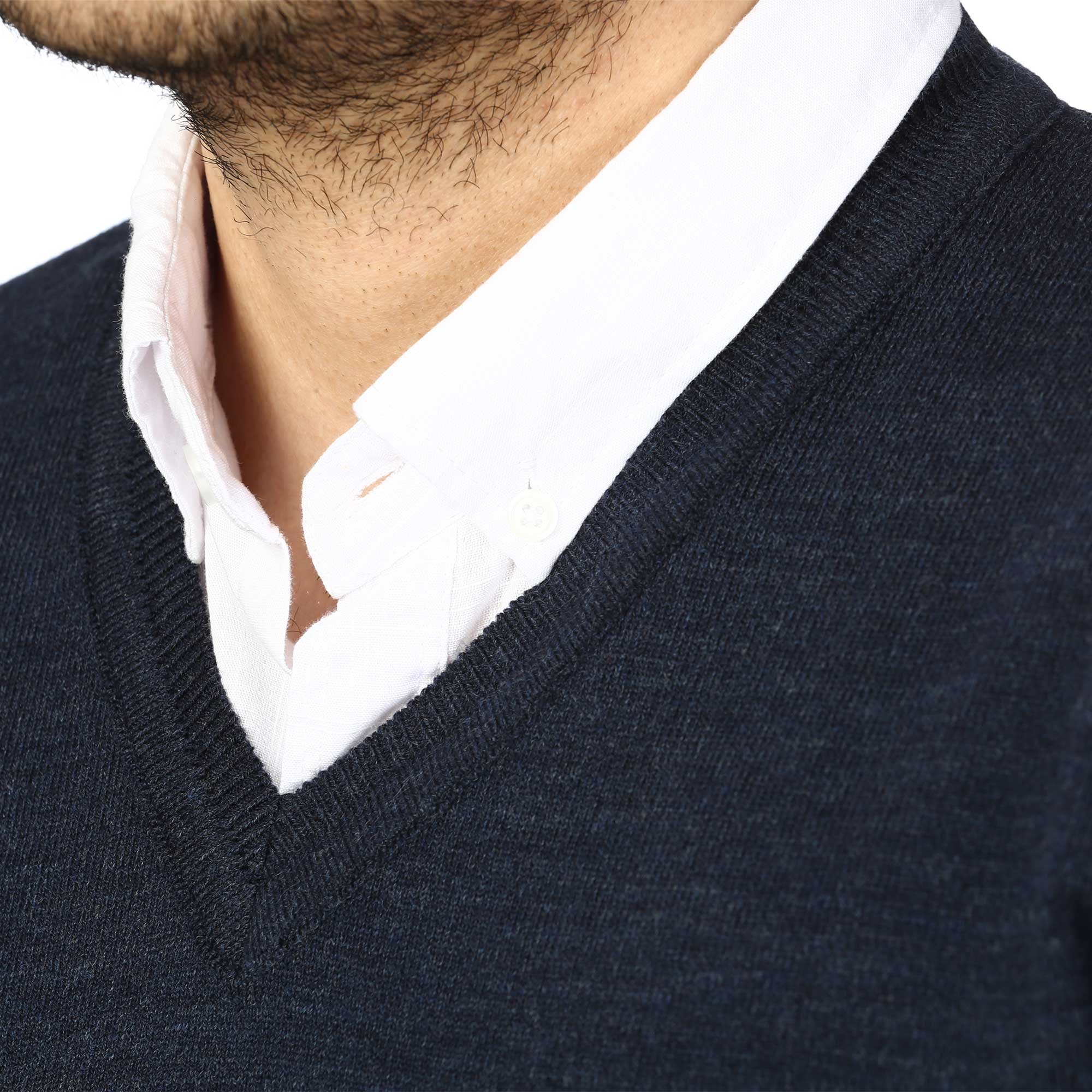 پلیور بافت یقه هفت مردانه ماراتن مدل 1769859