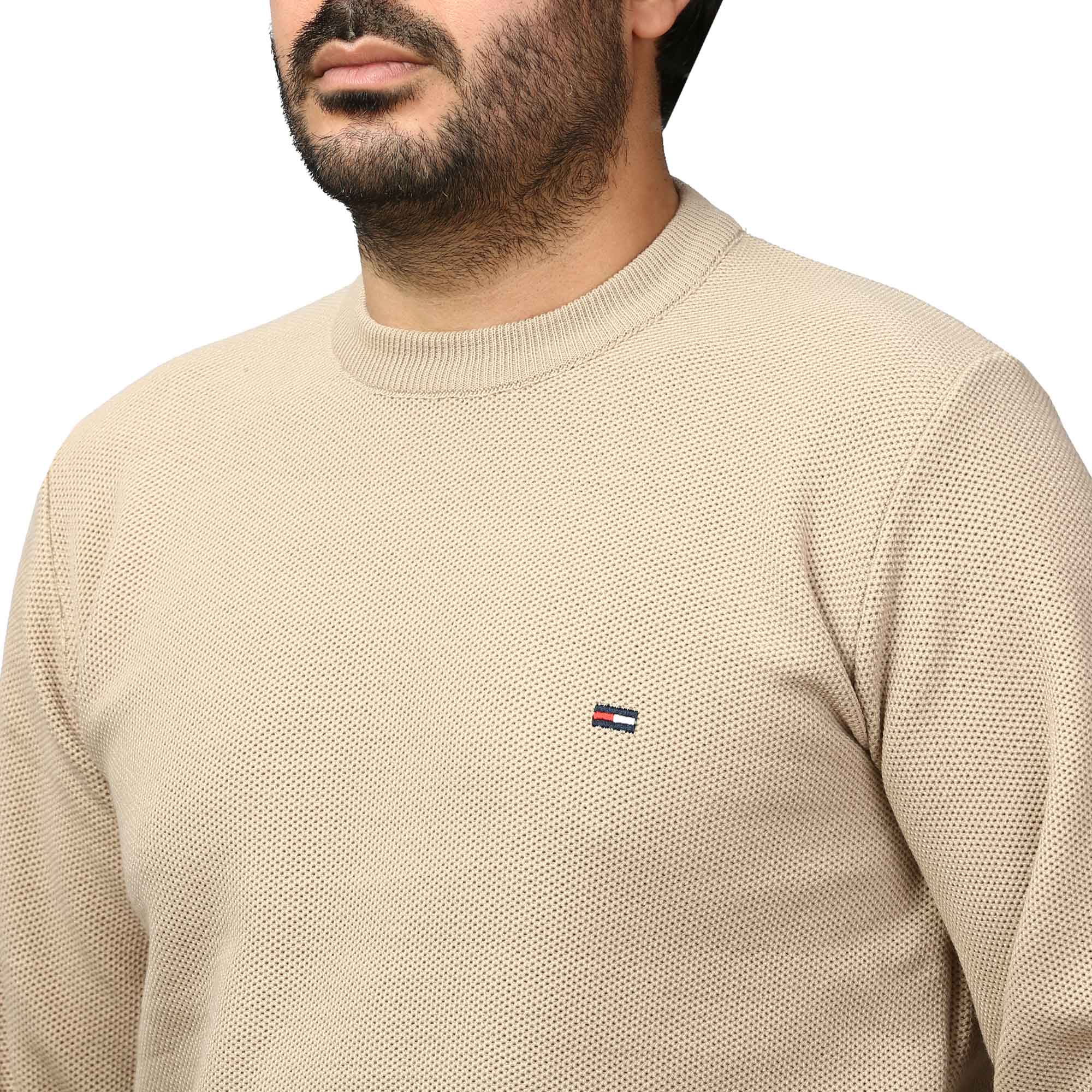 پلیور بافت فندقی مردانه مدل 659859