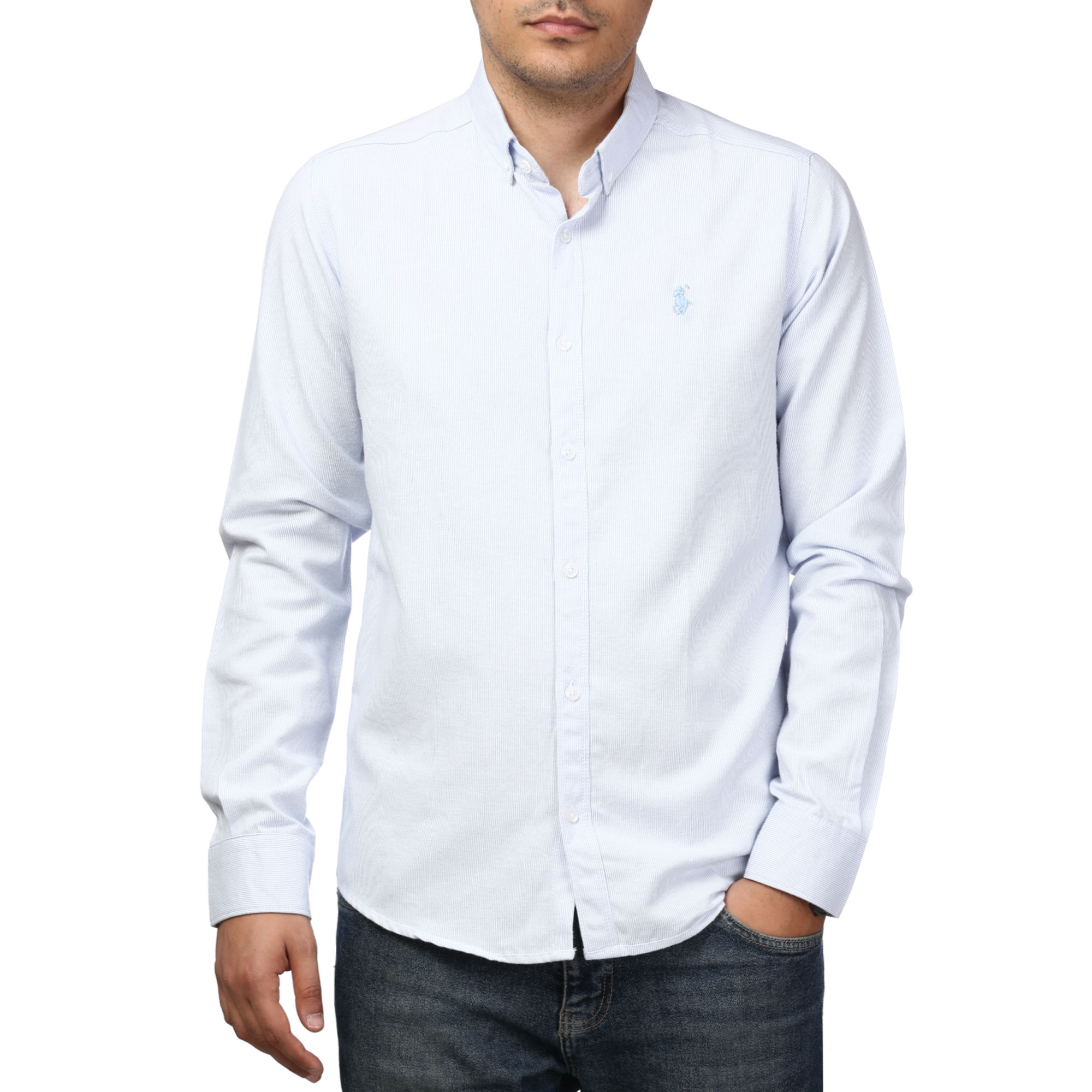 پیراهن آستین بلند راه راه مردانه برند مد مدل 14102019