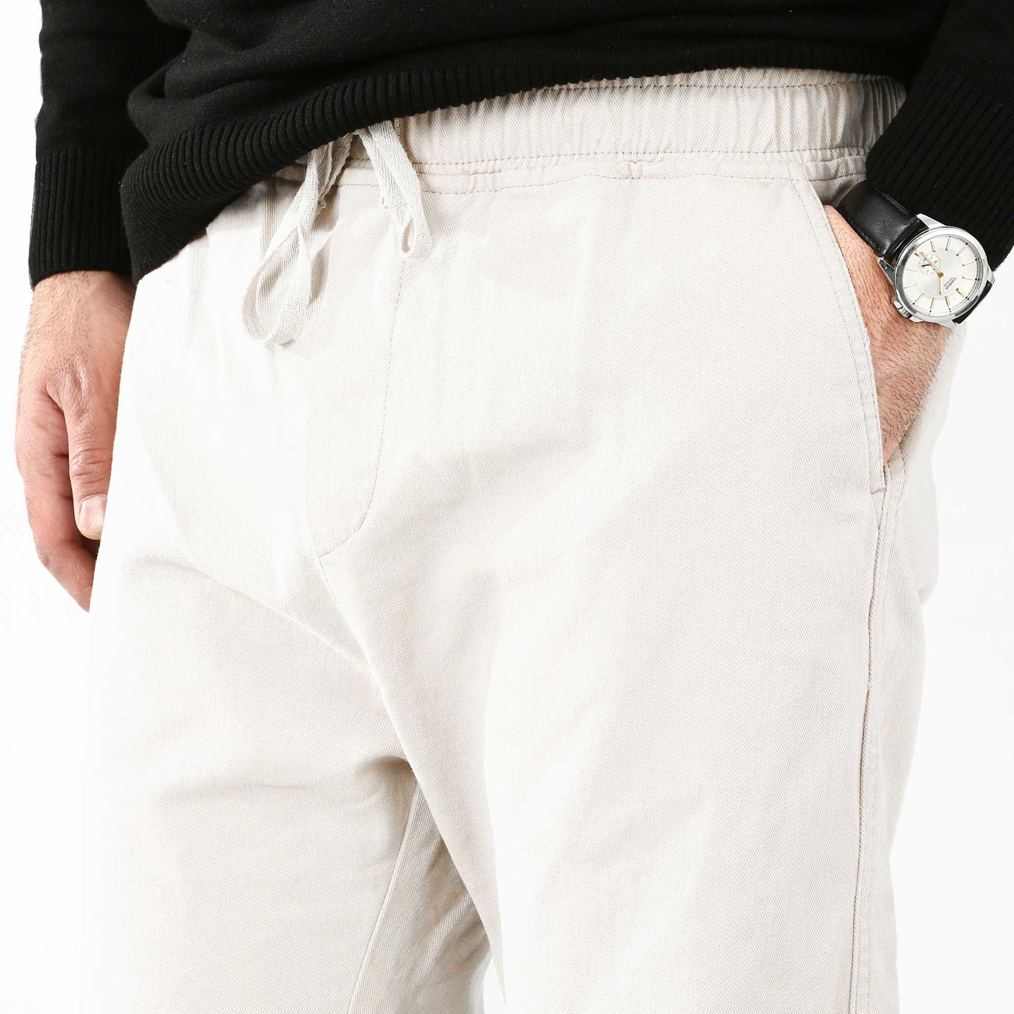 شلوار اسلش کتان دمپا ساده مردانه مدل 647911