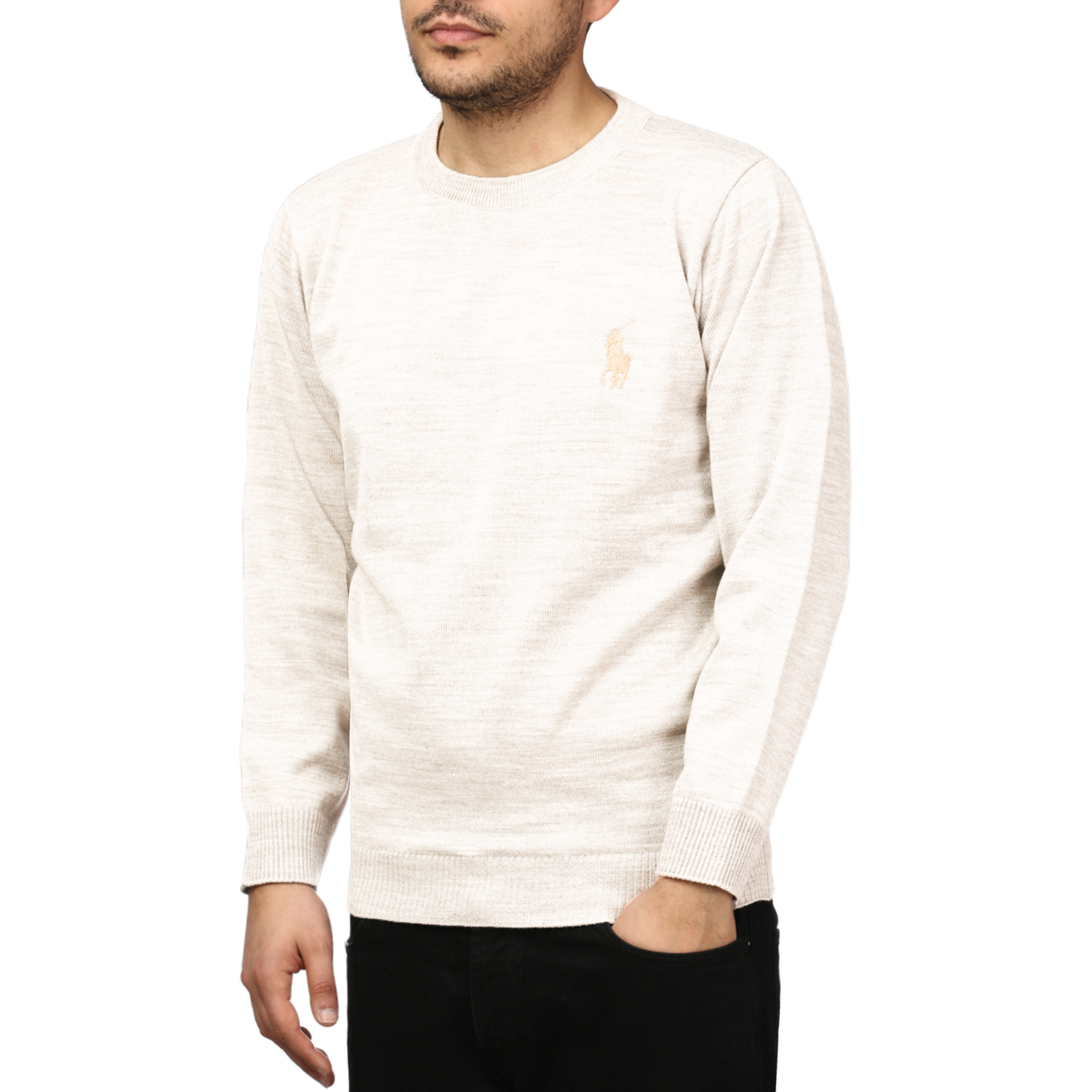 پلیور بافت یقه گرد مردانه مدل 6598516