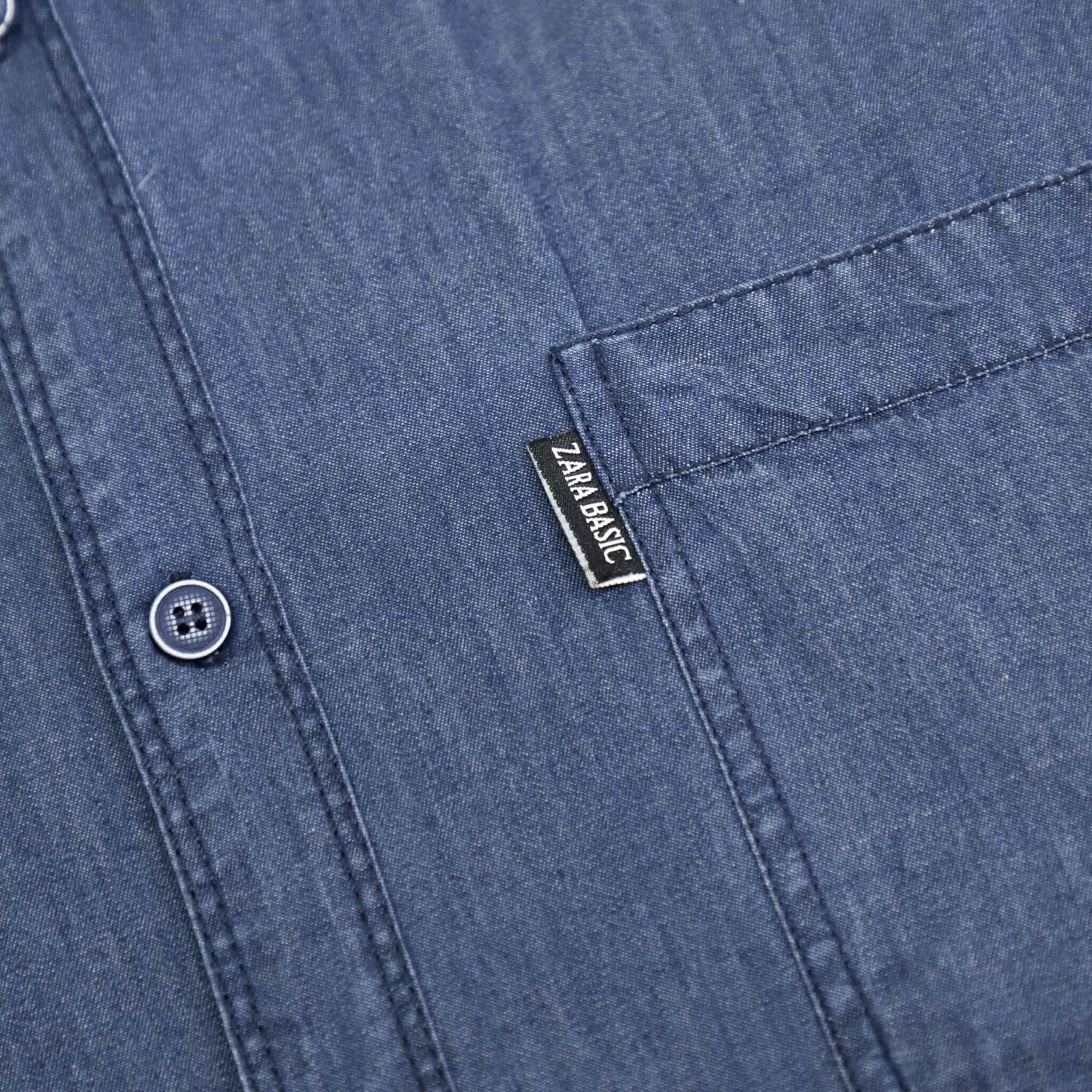 پیراهن جین آستین بلند سایز بزرگ مردانه تن کوک مدل 130191