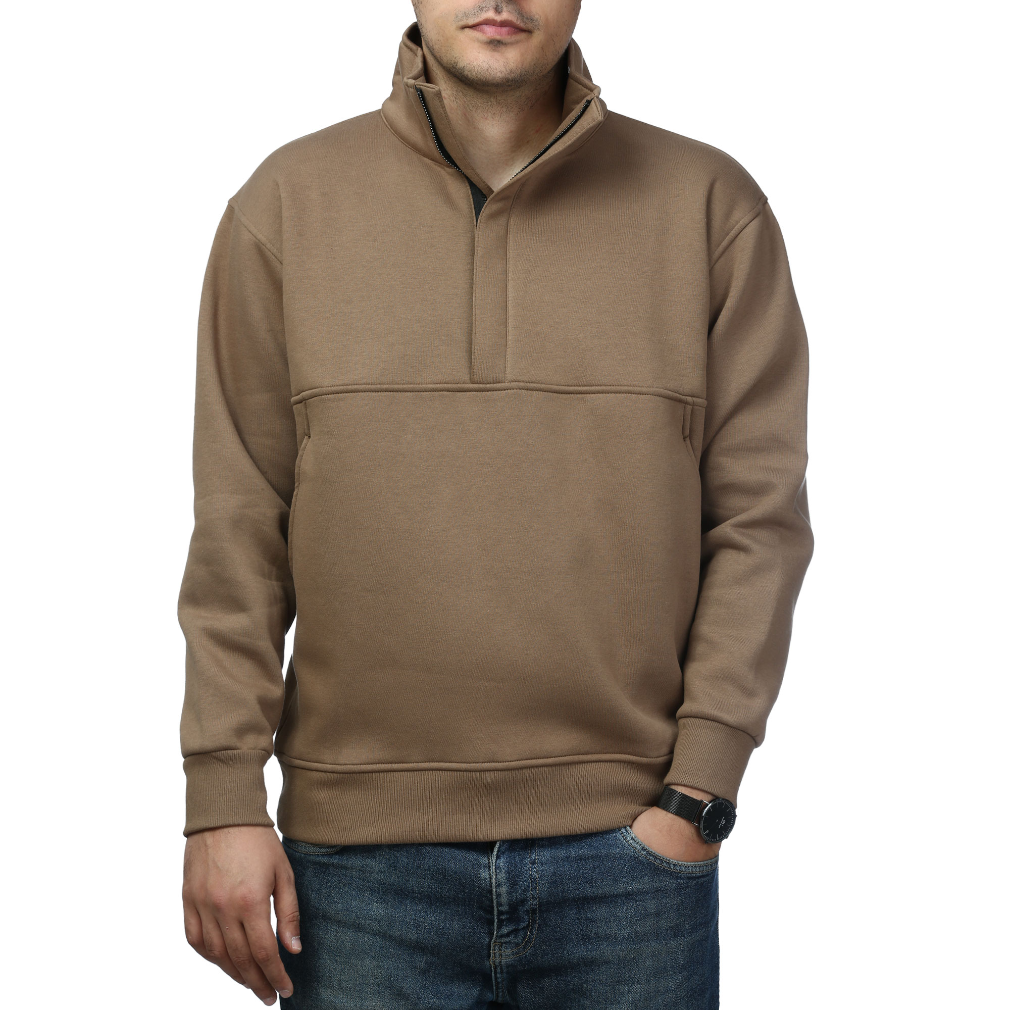 پلیور دورس نیم زیپ مخفی مردانه آرشید مدل 5196511