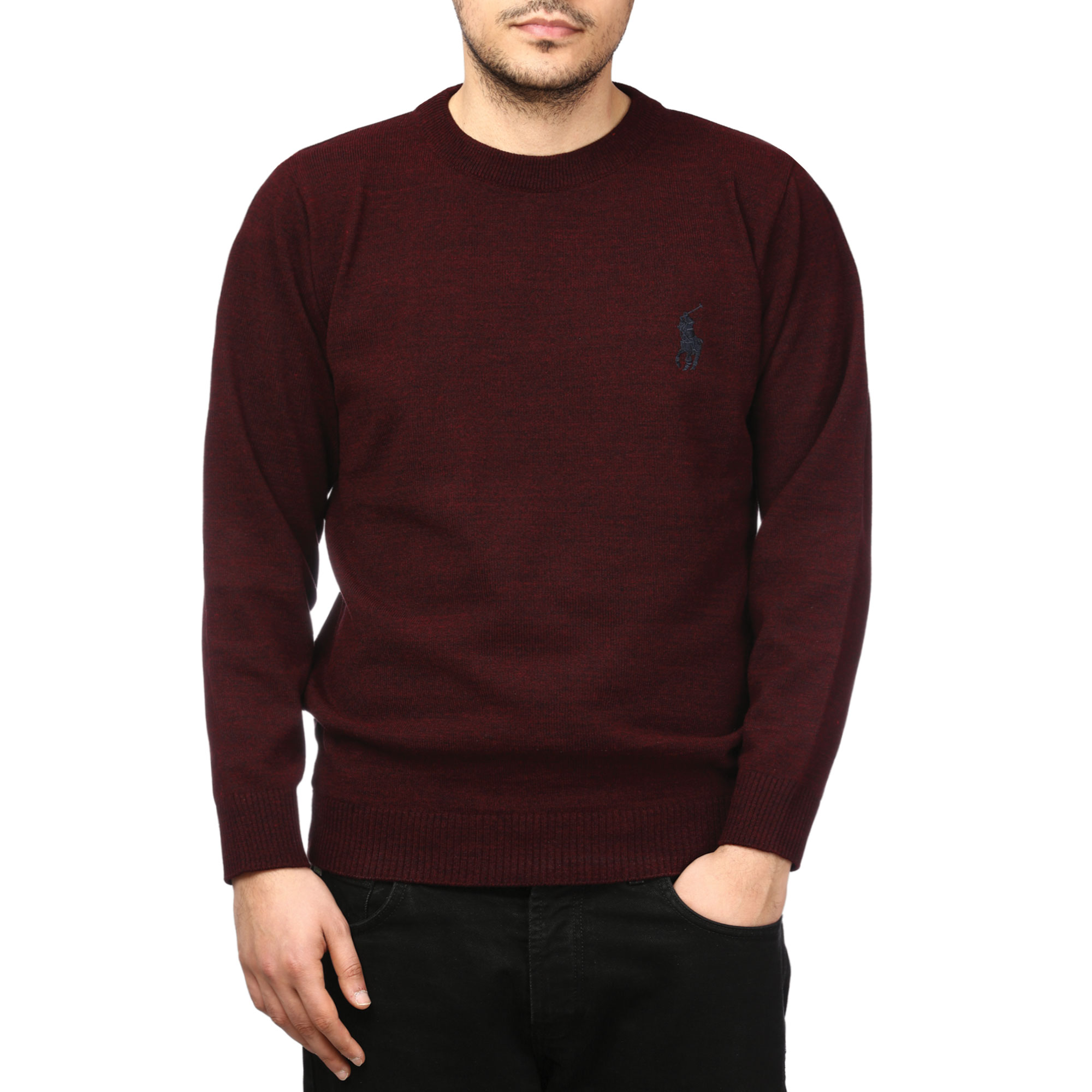 پلیور بافت یقه گرد مردانه مدل 6598515