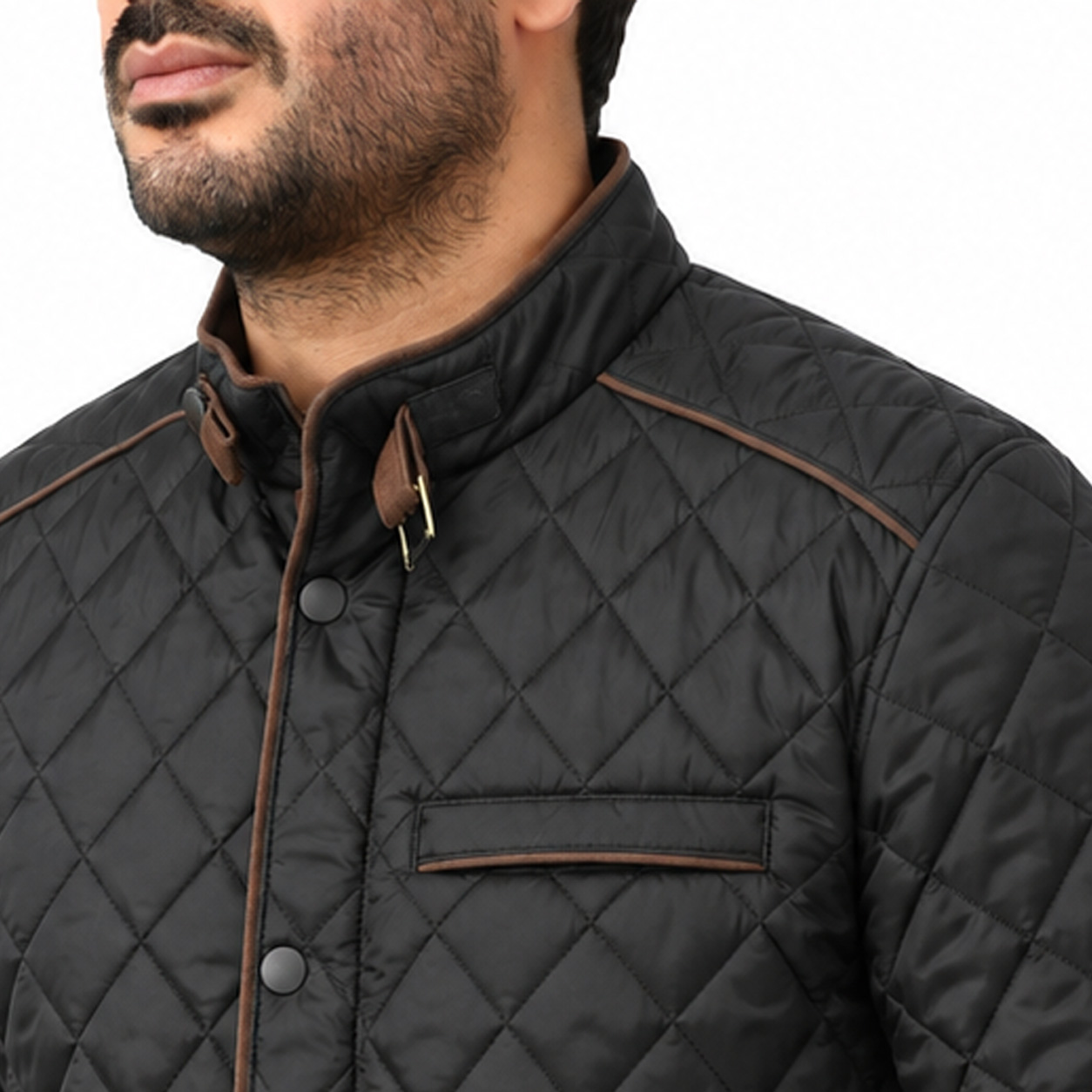 کاپشن کتی طرح لوزی مردانه مدل 60372