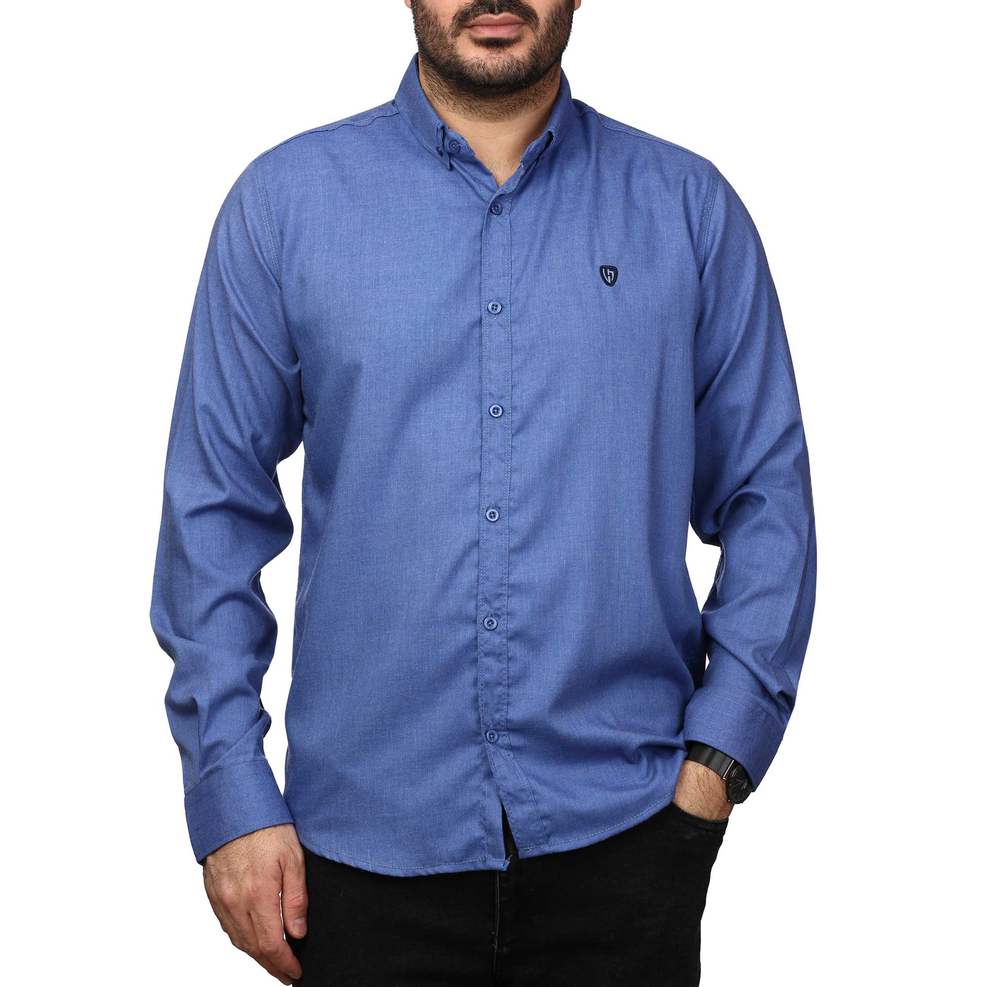 پیراهن آستین بلند ساده مردانه مدل 61029150
