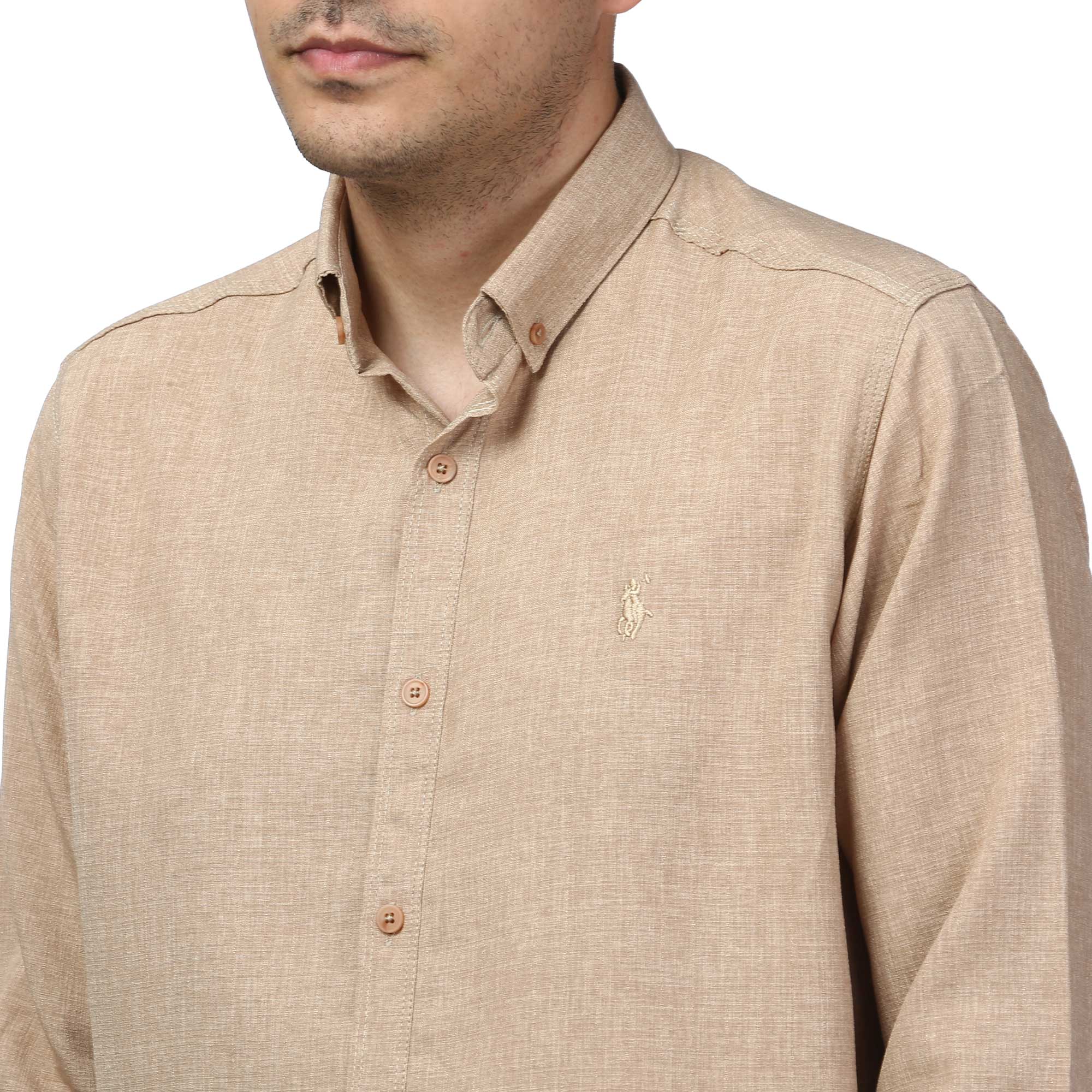 پیراهن آستین بلند لینن مردانه برند مد مدل 1410595