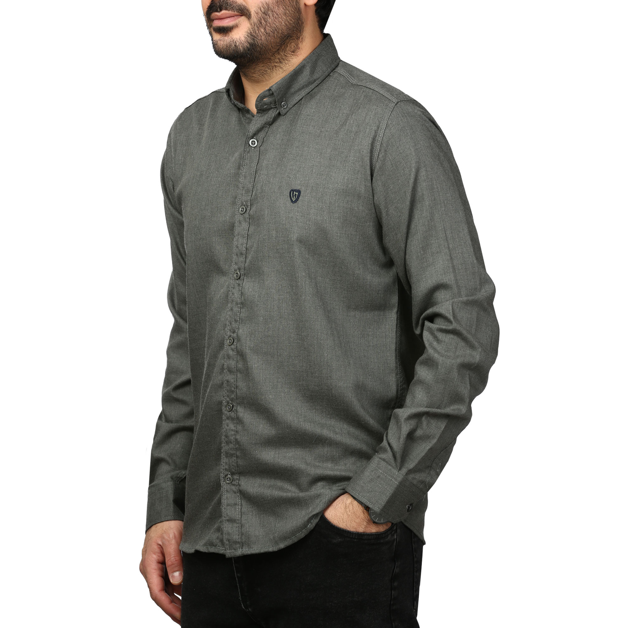 پیراهن آستین بلند ساده مردانه مدل 61029146