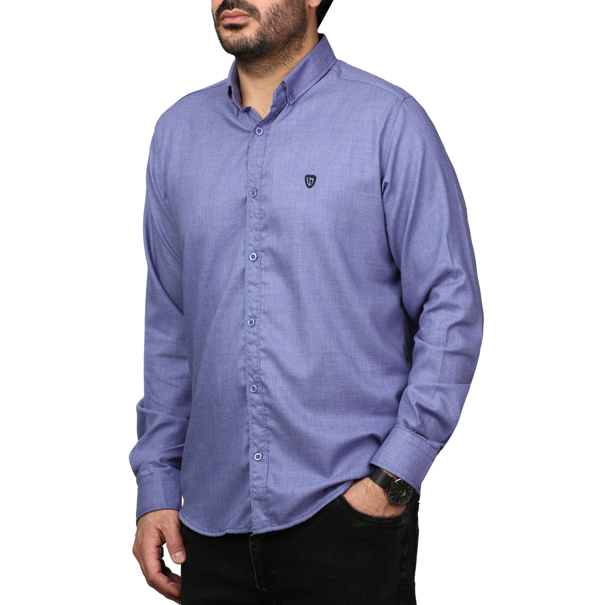پیراهن آستین بلند ساده مردانه مدل 61029158