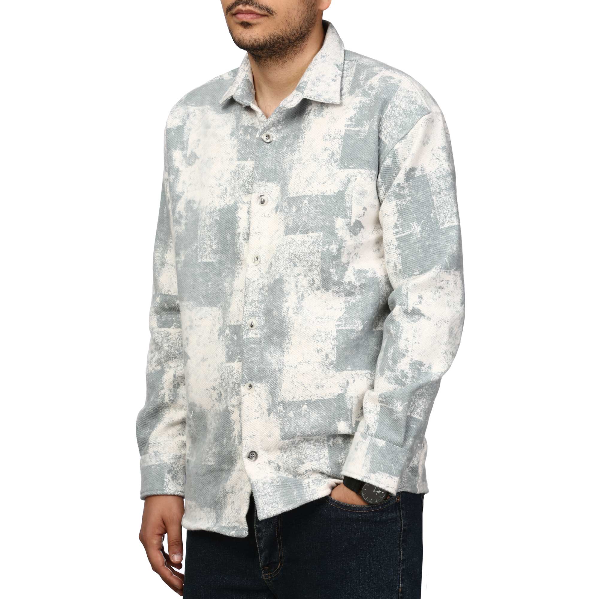 پیراهن پشمی ضخیم مردانه مدل 6203861