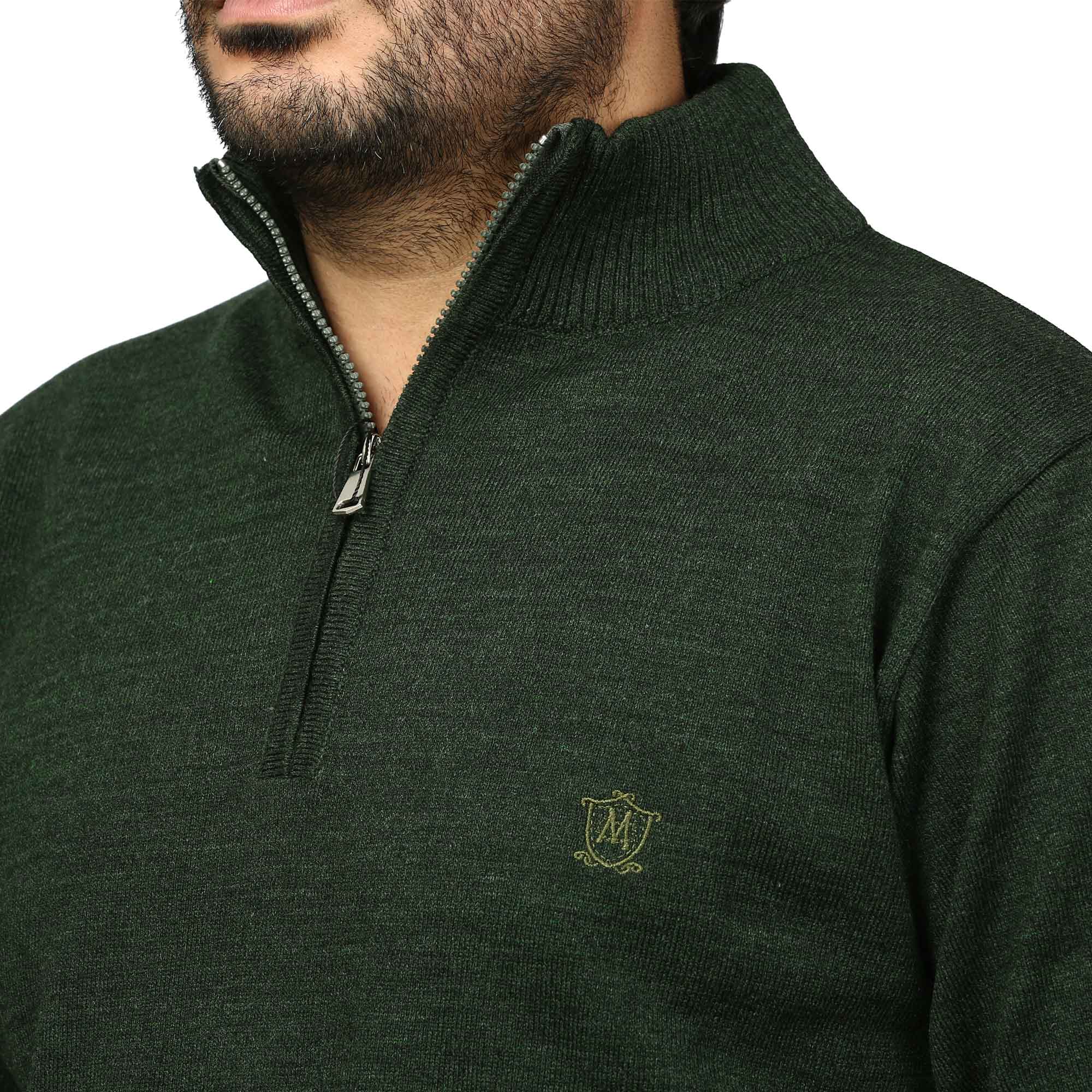 پلیور بافت یقه نیم زیپ ماراتن مدل 1719852