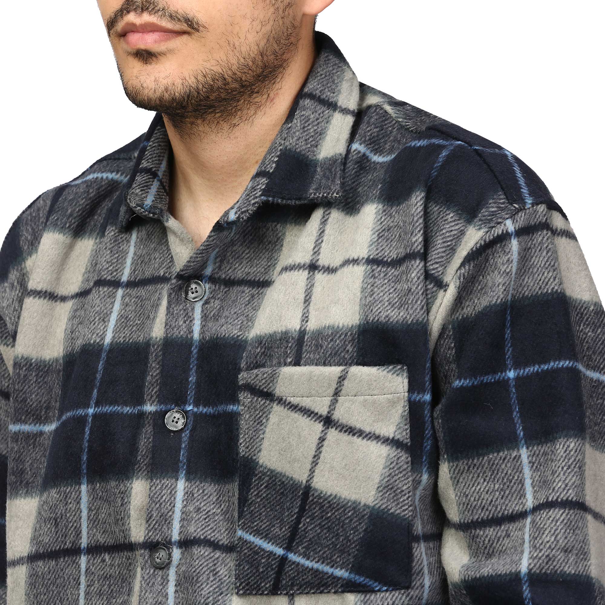 پیراهن پشمی ضخیم مردانه مدل 6203863