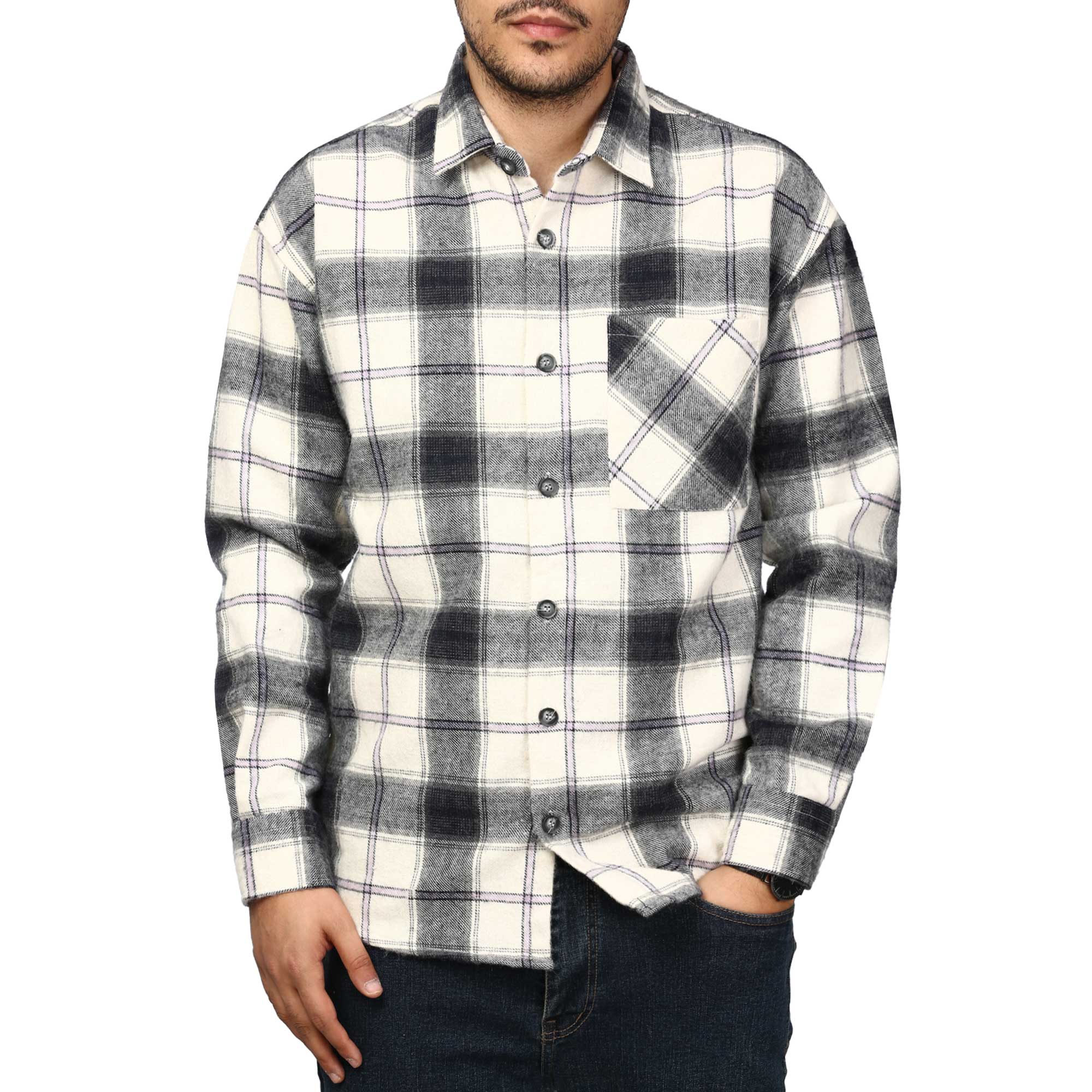 پیراهن پشمی ضخیم مردانه مدل 6203868