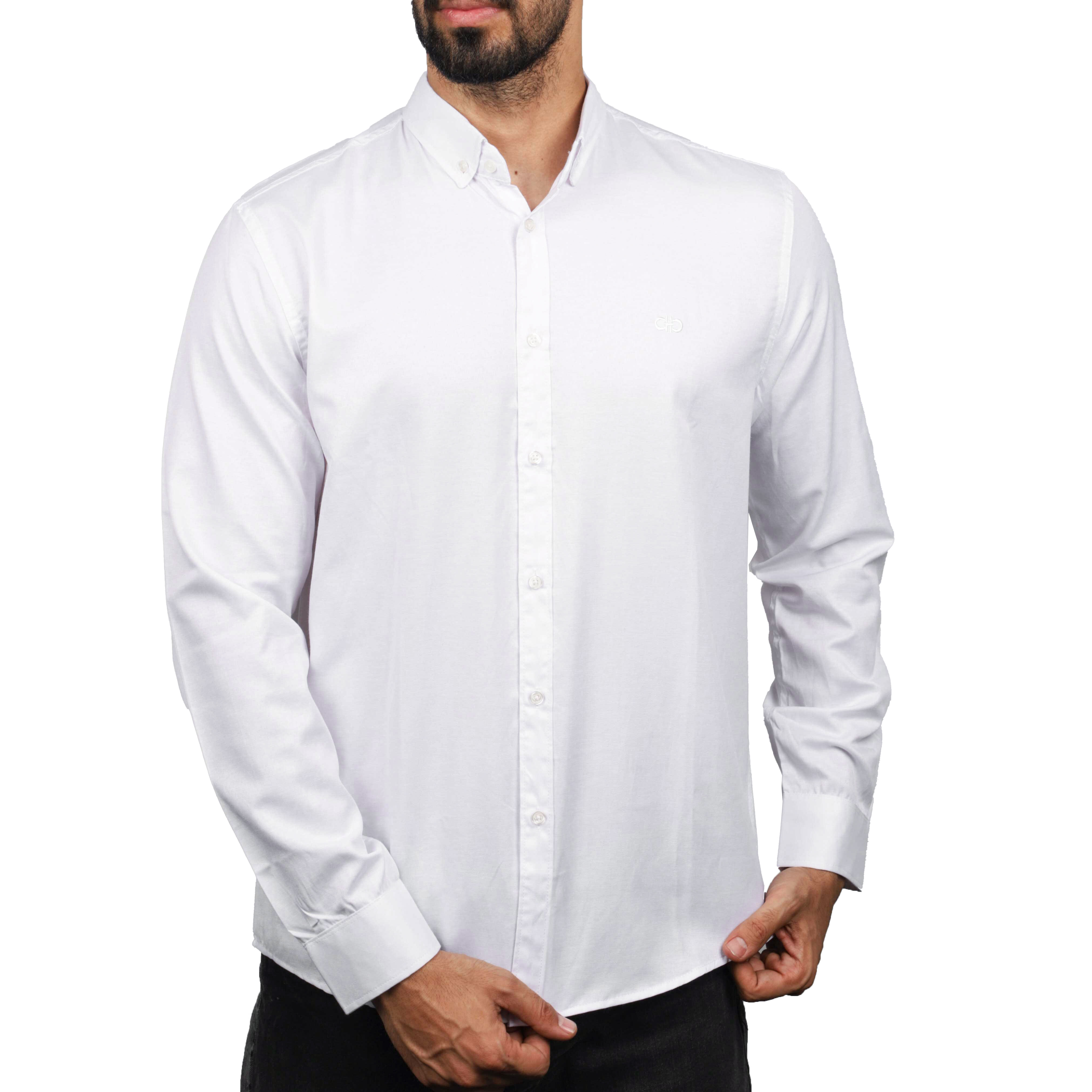 پیراهن آستین بلند ساده مردانه LOCK مدل 2010295