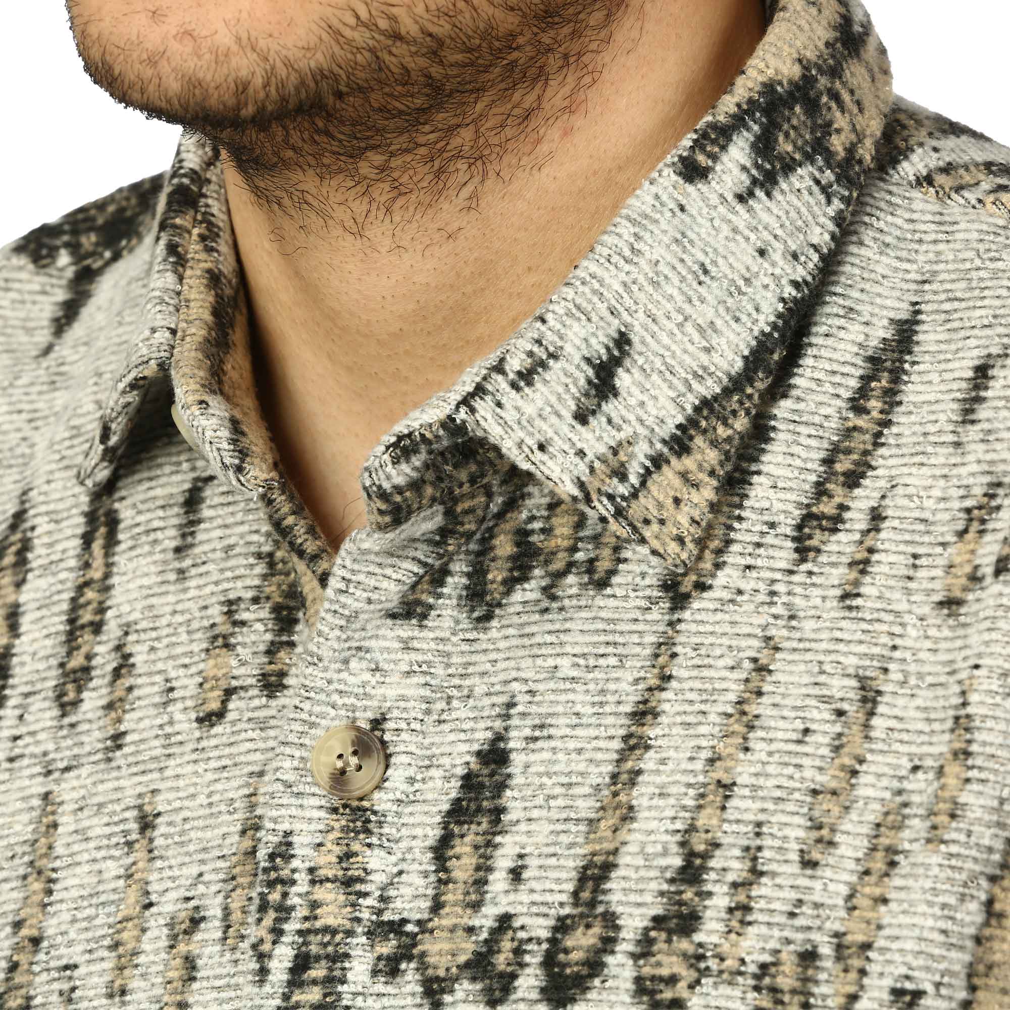 پیراهن آستین بلند طرح دار مردانه مدل 610313