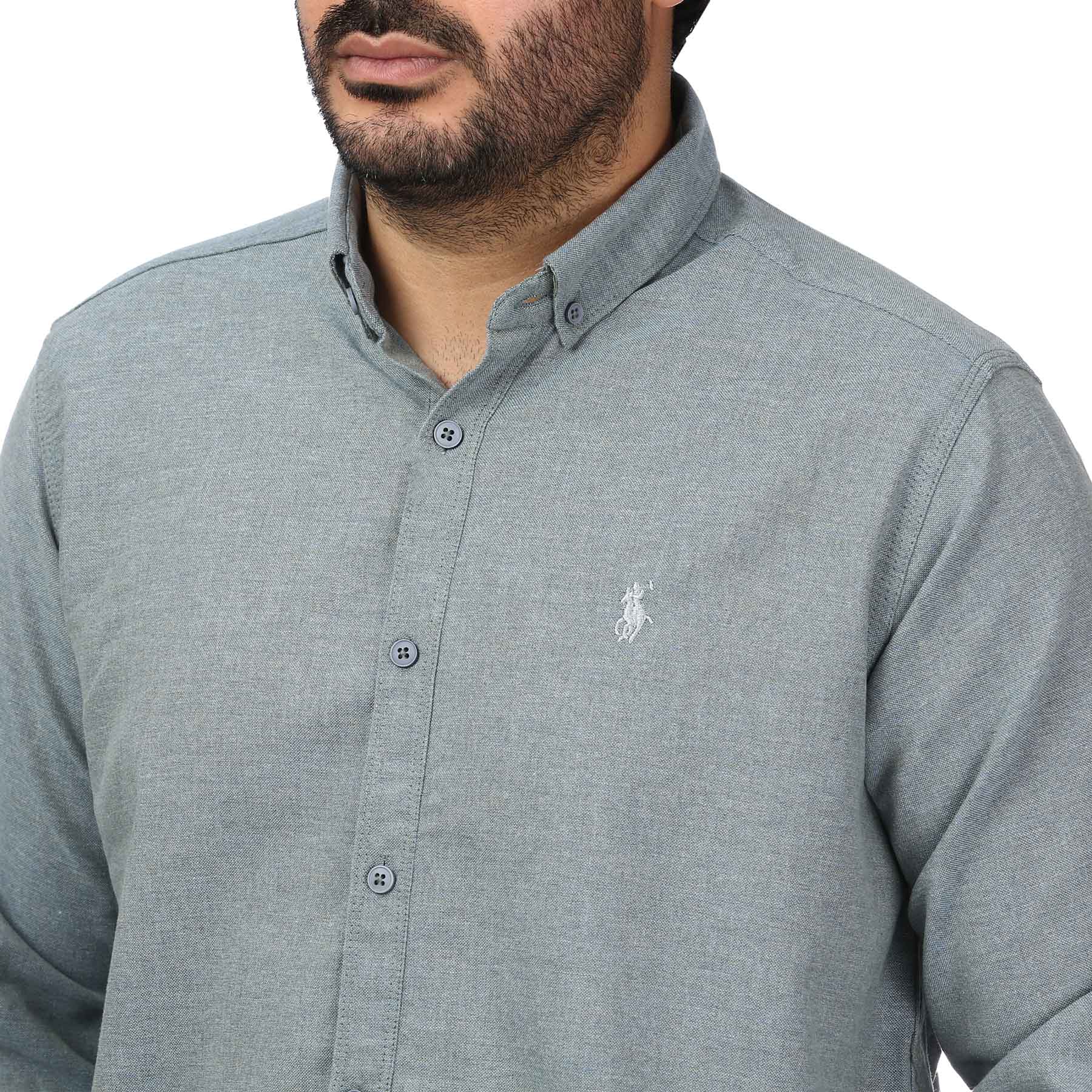 پیراهن آستین بلند لینن مردانه مدل 610595