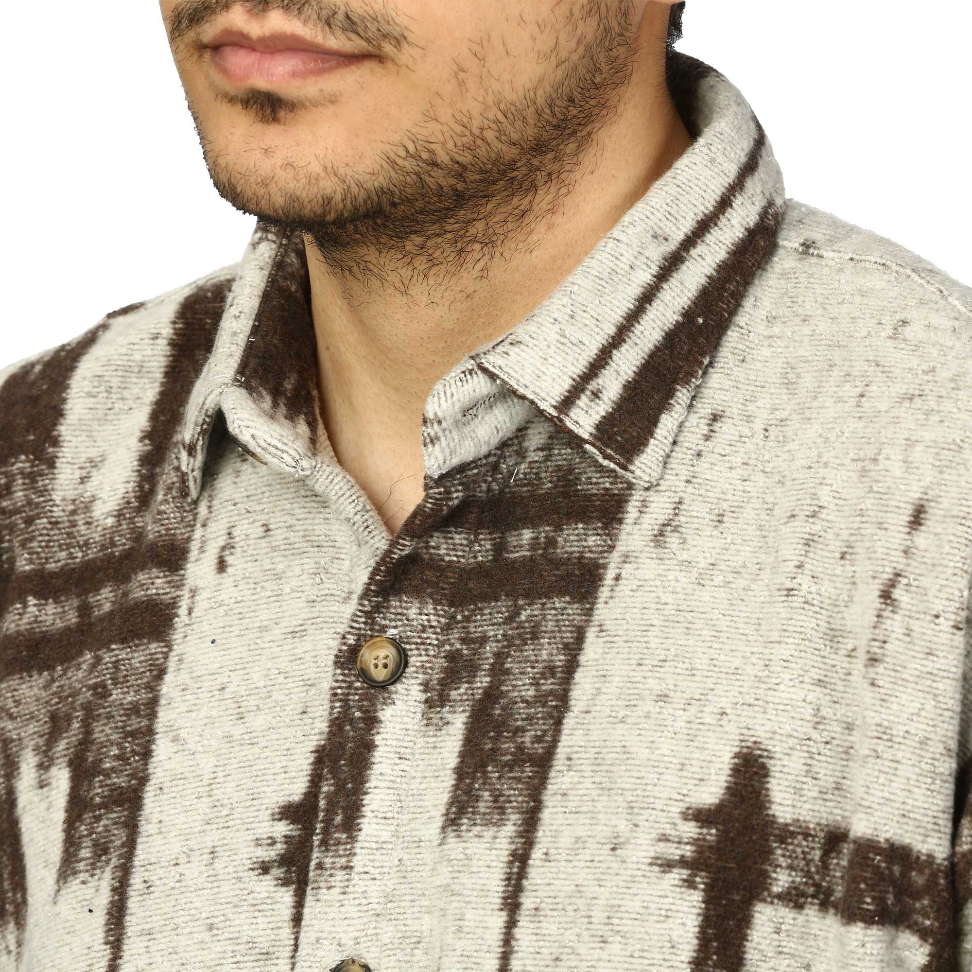 پیراهن آستین بلند طرح دار مردانه مدل 610312