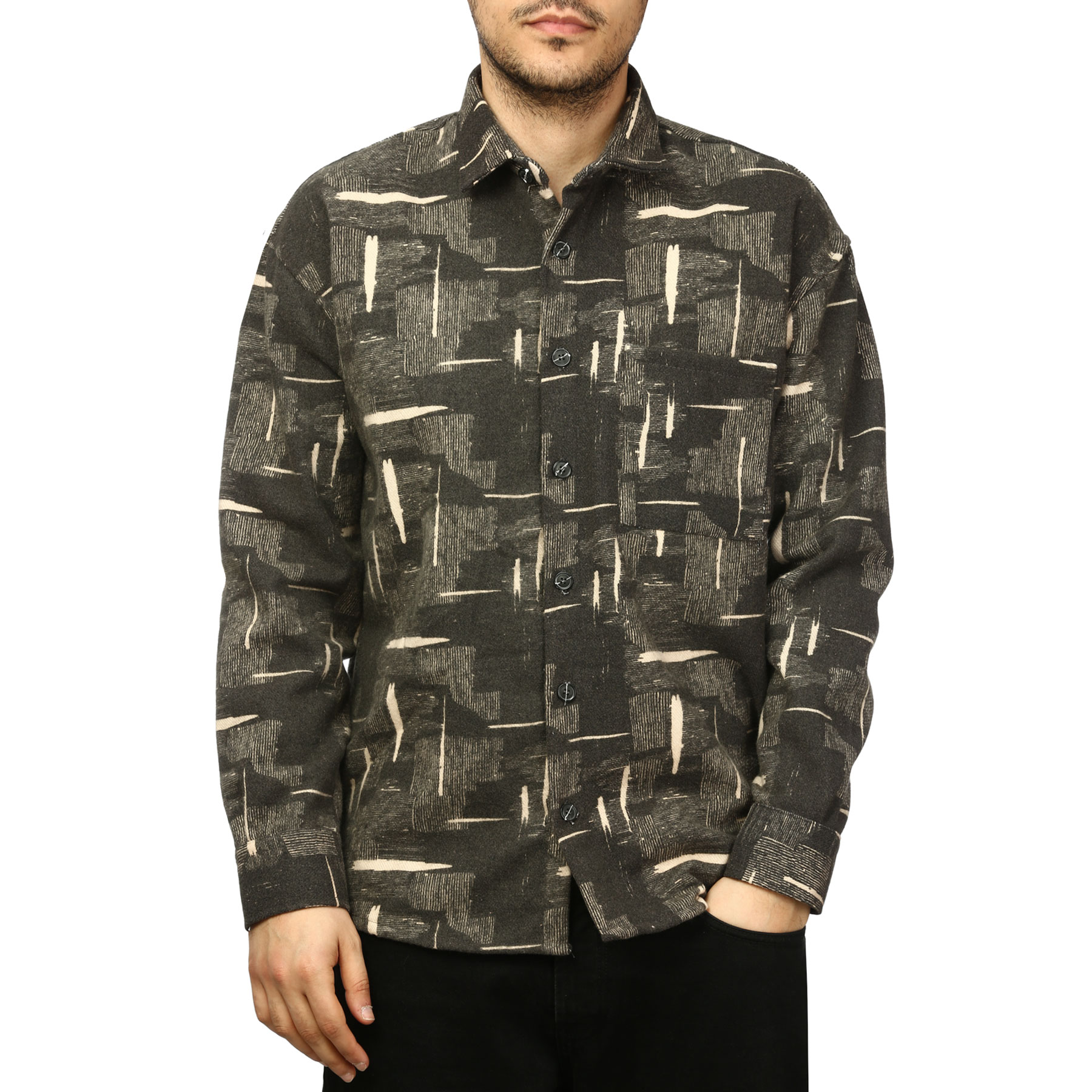 پیراهن پشمی ضخیم مردانه مدل 6203876