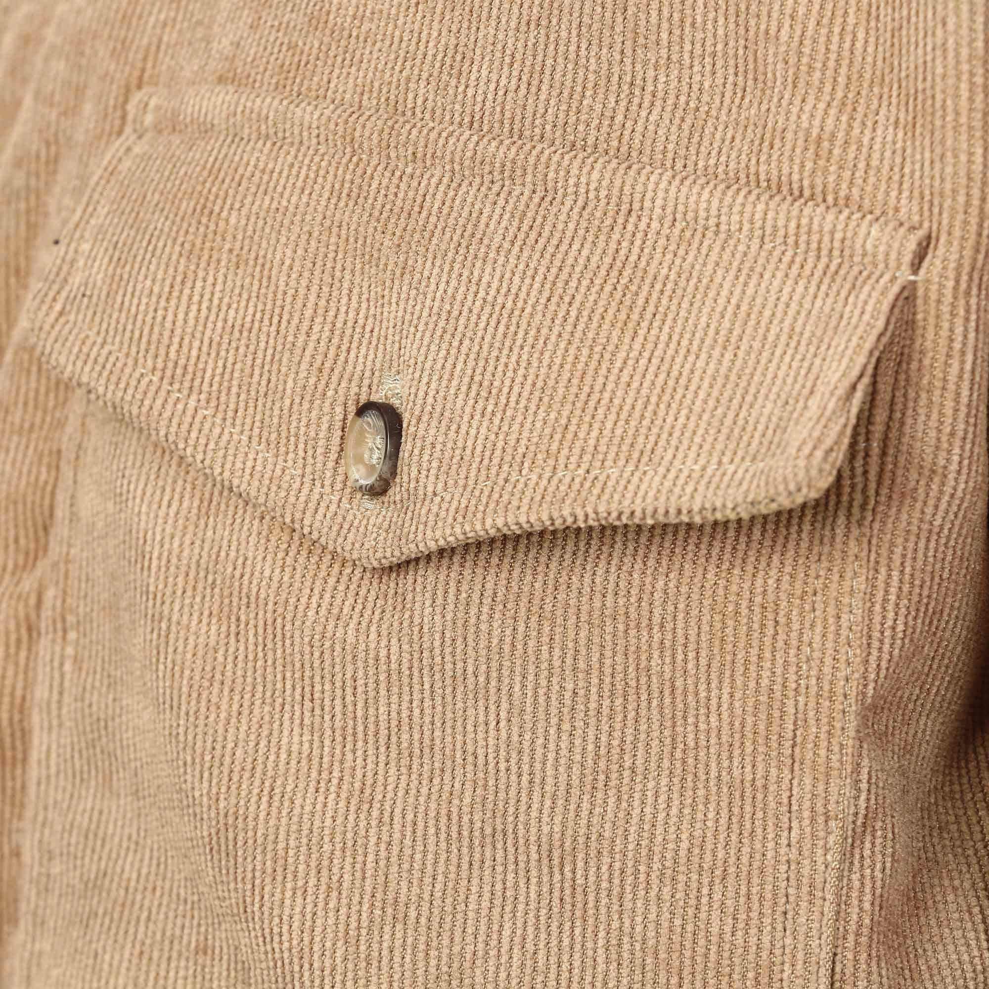 پیراهن آستین بلند مخمل کبریتی مردانه مدل 6209916